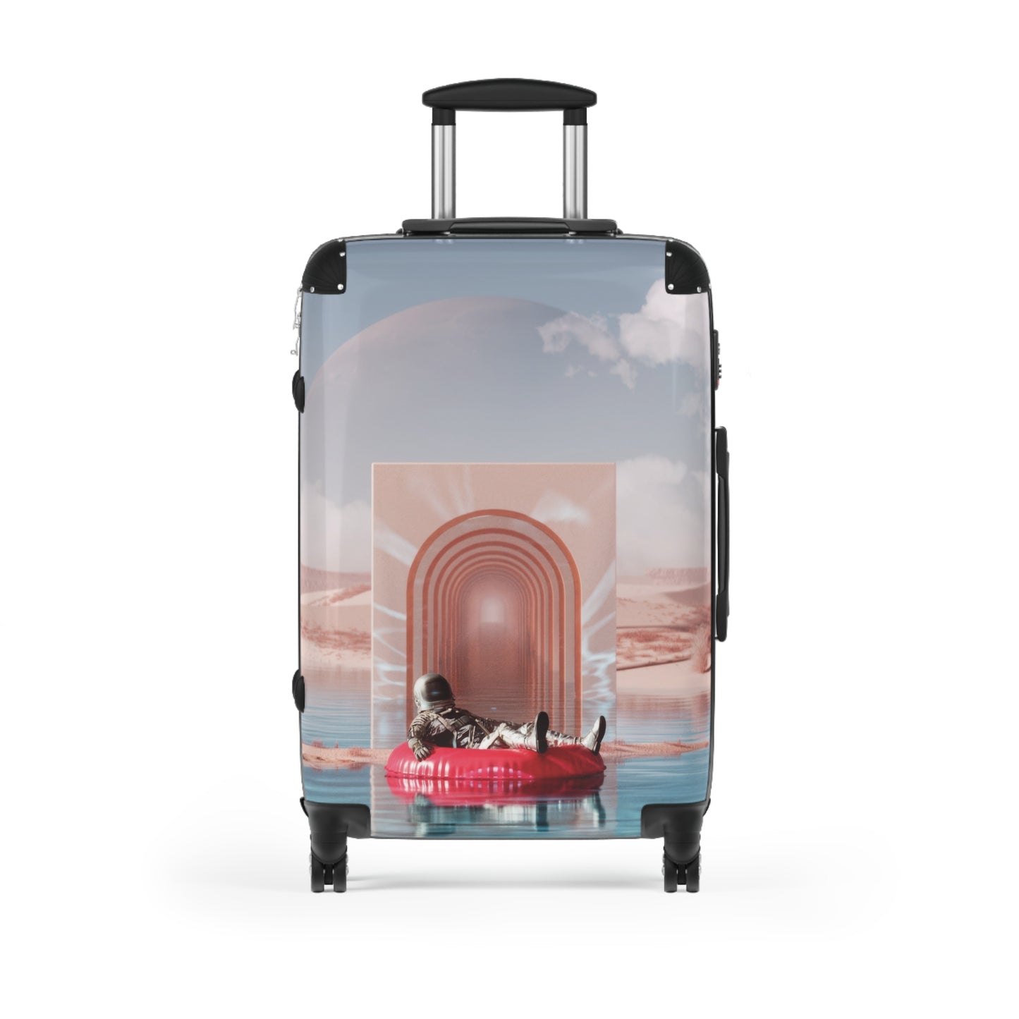 Art Cat Astronaut Vacation Carry-On Suitcase - Stylish Luggage for Travelers