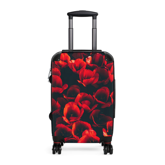 Nature Flowers Floral Red Tulips Art Carry-On Suitcase - Stylish Luggage for Travelers