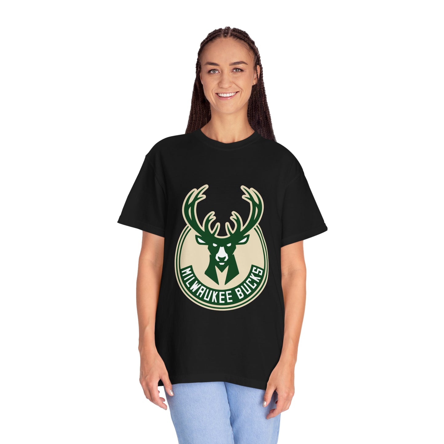 Milwaukee Bucks NBA Garment-Dyed T-Shirt – Premium Cotton Tee for Customization