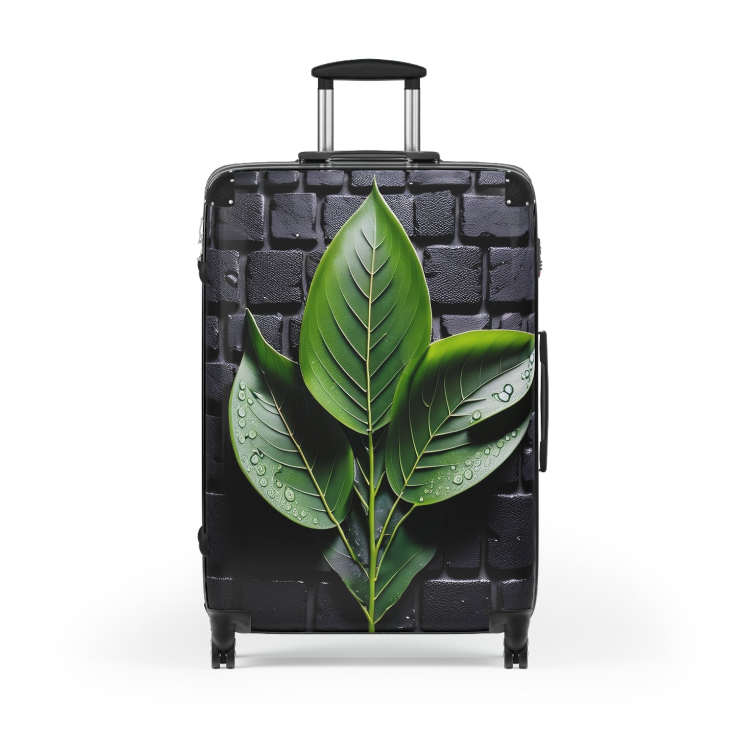 Nature Green Leaves With Water Art Carry-On Suitcase - Stylish Luggage for Travelers