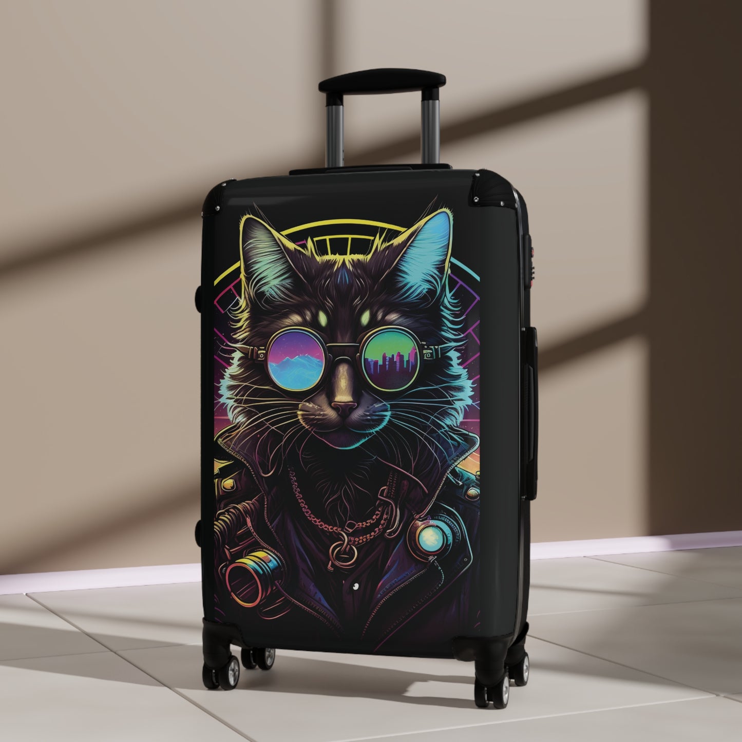 Art Cat Midjourney Carry-On Suitcase - Stylish Luggage for Travelers