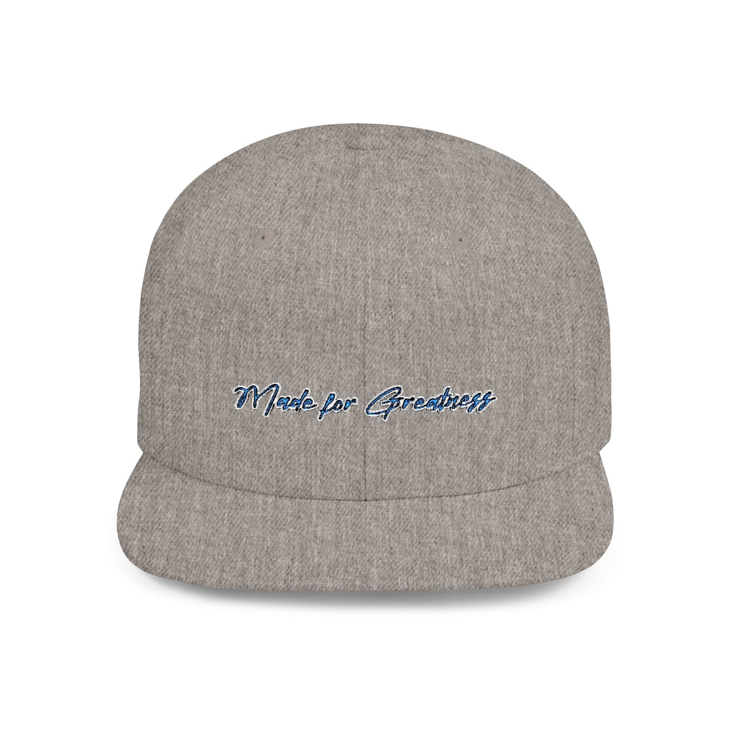 Text Made For Greatness Flat Bill Snapback – Lightweight, Custom Fit, Premium Quality