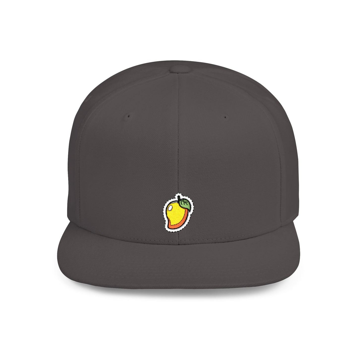 Icons Embroidered Mango Flat Bill Snapback – Lightweight, Custom Fit, Premium Quality