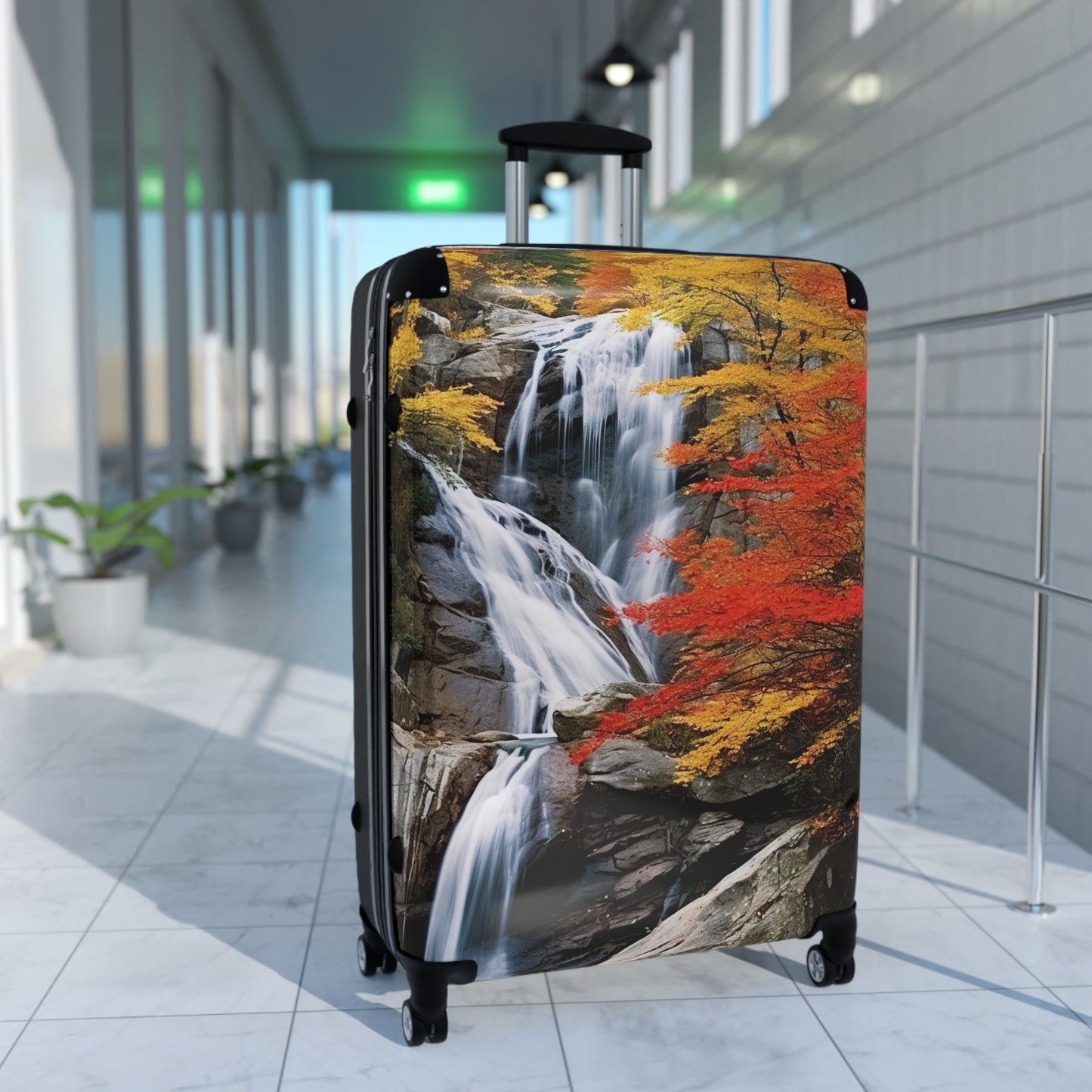 Nature Waterfalls Autumn And Falls Art Carry-On Suitcase - Stylish Luggage for Travelers