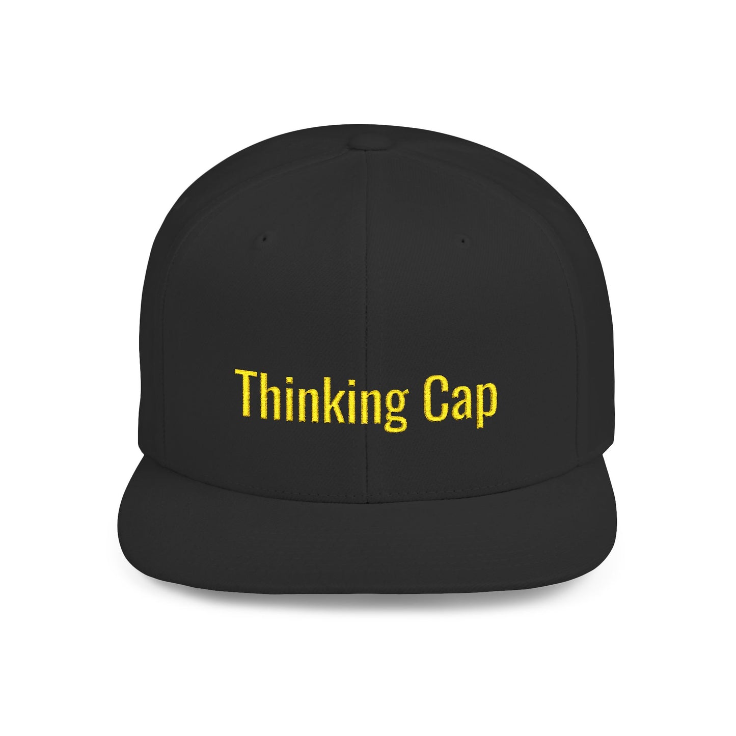 Text Thinking Cap Flat Bill Snapback – Lightweight, Custom Fit, Premium Quality