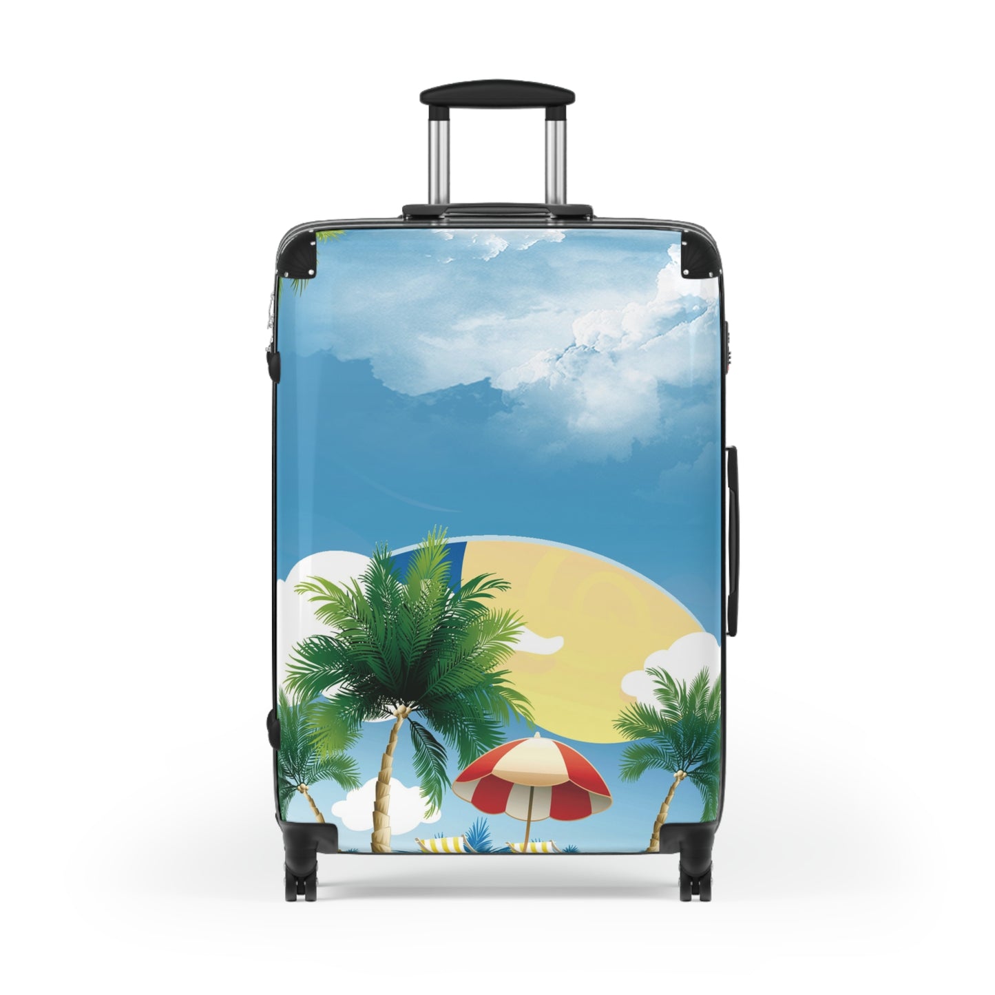 Nature Summer Beach Blue Literary Art Carry-On Suitcase - Stylish Luggage for Travelers