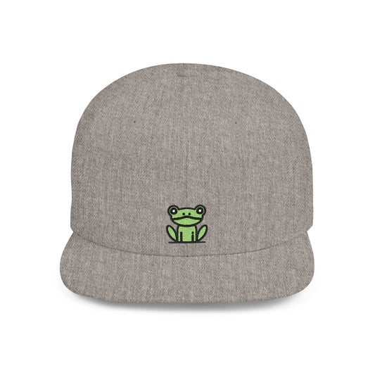 Icons Embroidered Frog Flat Bill Snapback – Lightweight, Custom Fit, Premium Quality