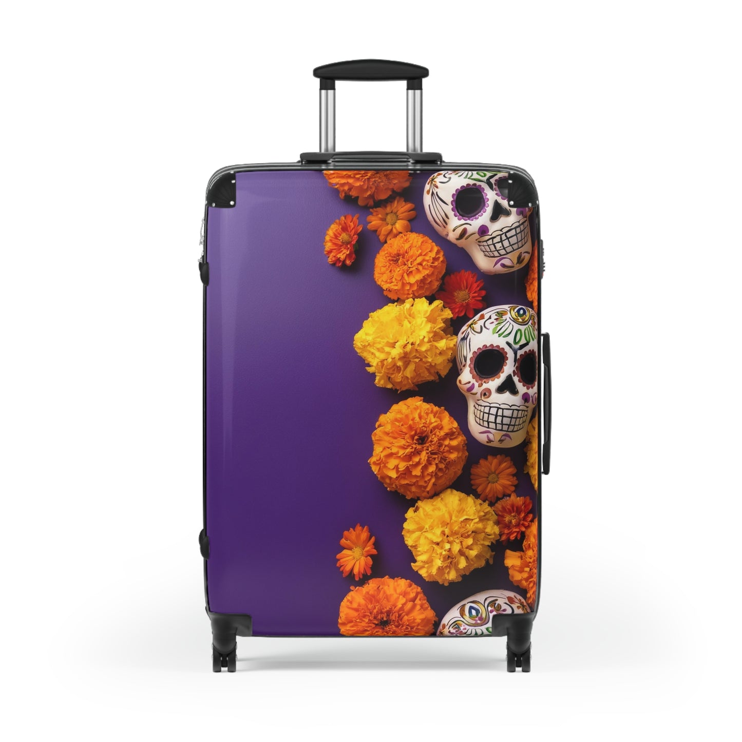 Nature Flowers Floral Skull Art Carry-On Suitcase - Stylish Luggage for Travelers