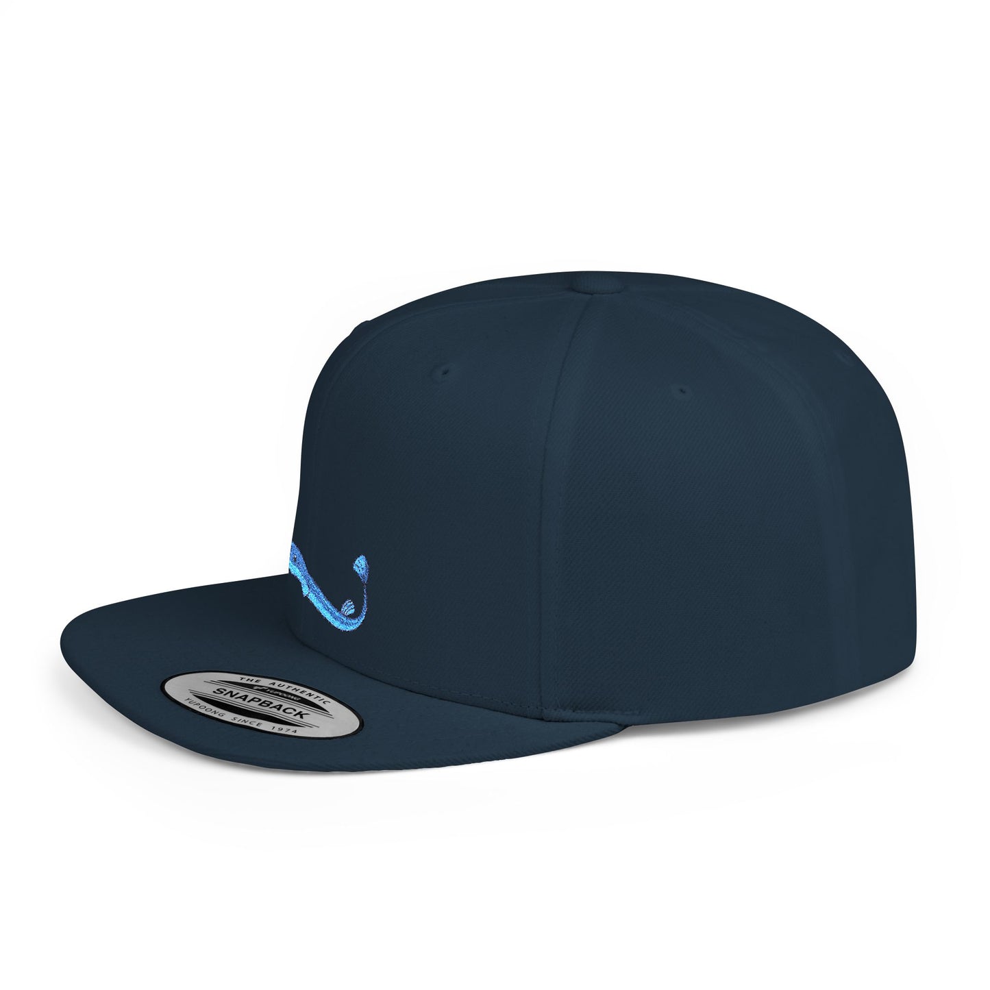 Icons Embroidered Eel Fish Flat Bill Snapback – Lightweight, Custom Fit, Premium Quality
