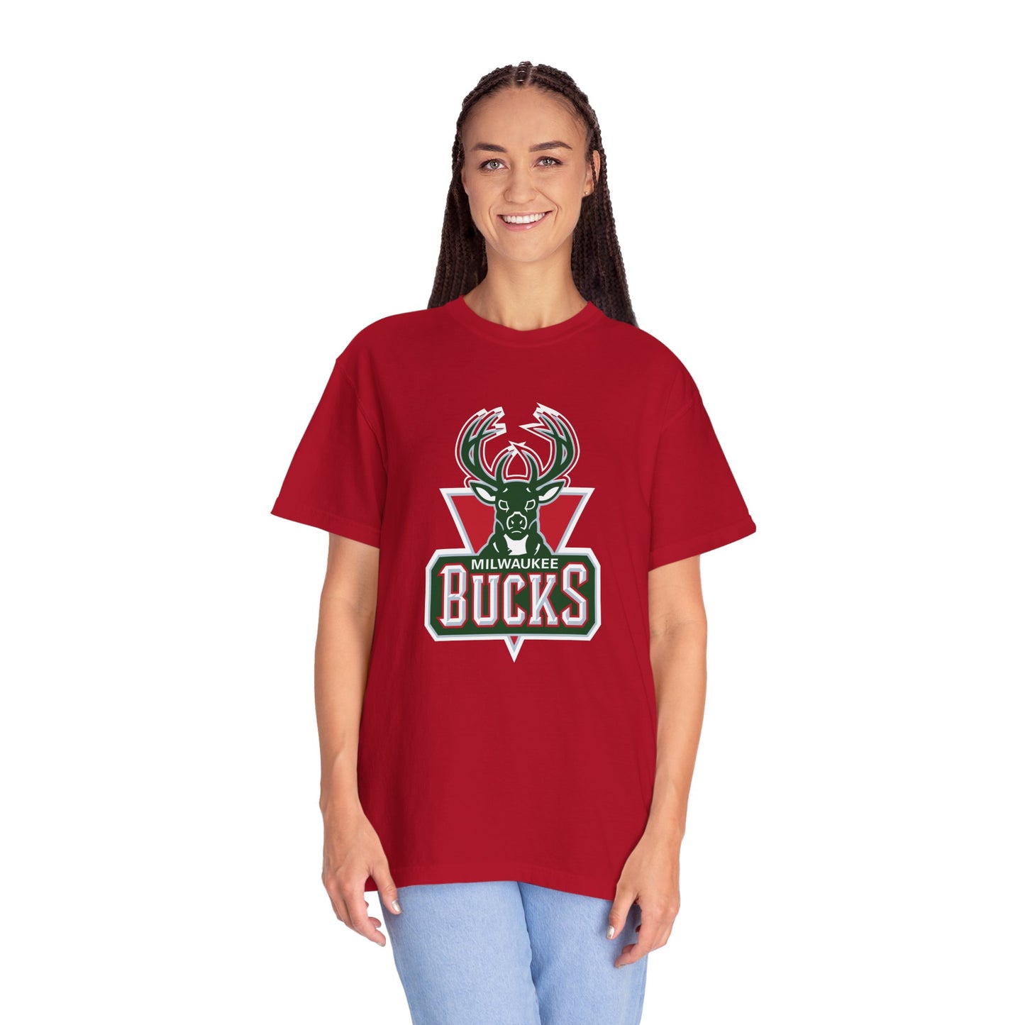 Milwaukee Bucks Hoop Lifestyle Garment-Dyed T-Shirt – Premium Cotton Tee for Customization