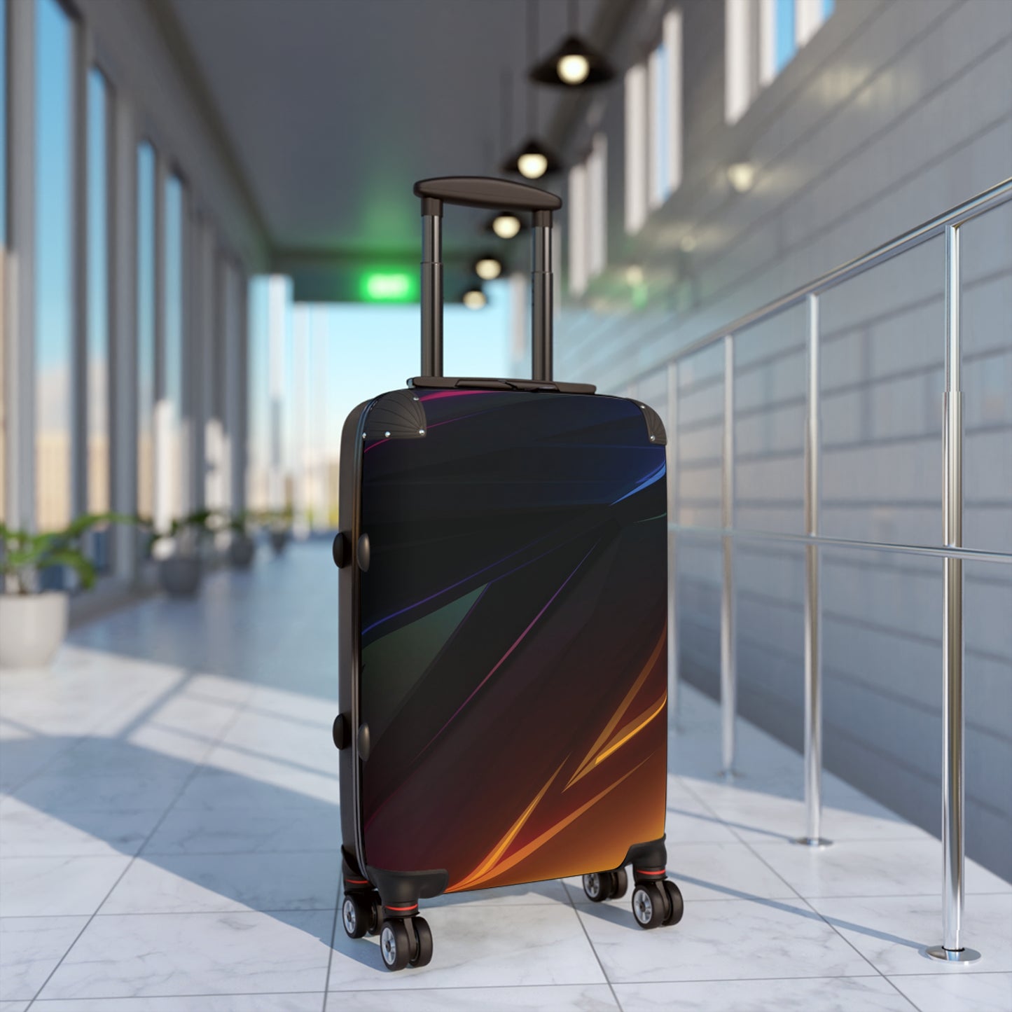 Abstract Colorful Dark Abs Art Carry-On Suitcase - Stylish Luggage for Travelers
