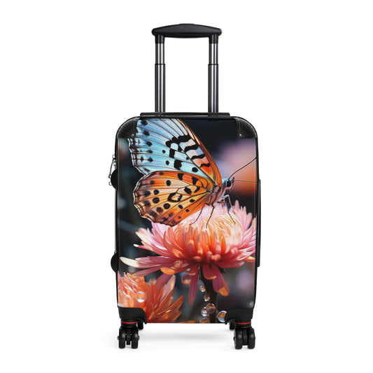 Nature Butterflies Floral On Flowers Art Carry-On Suitcase - Stylish Luggage for Travelers