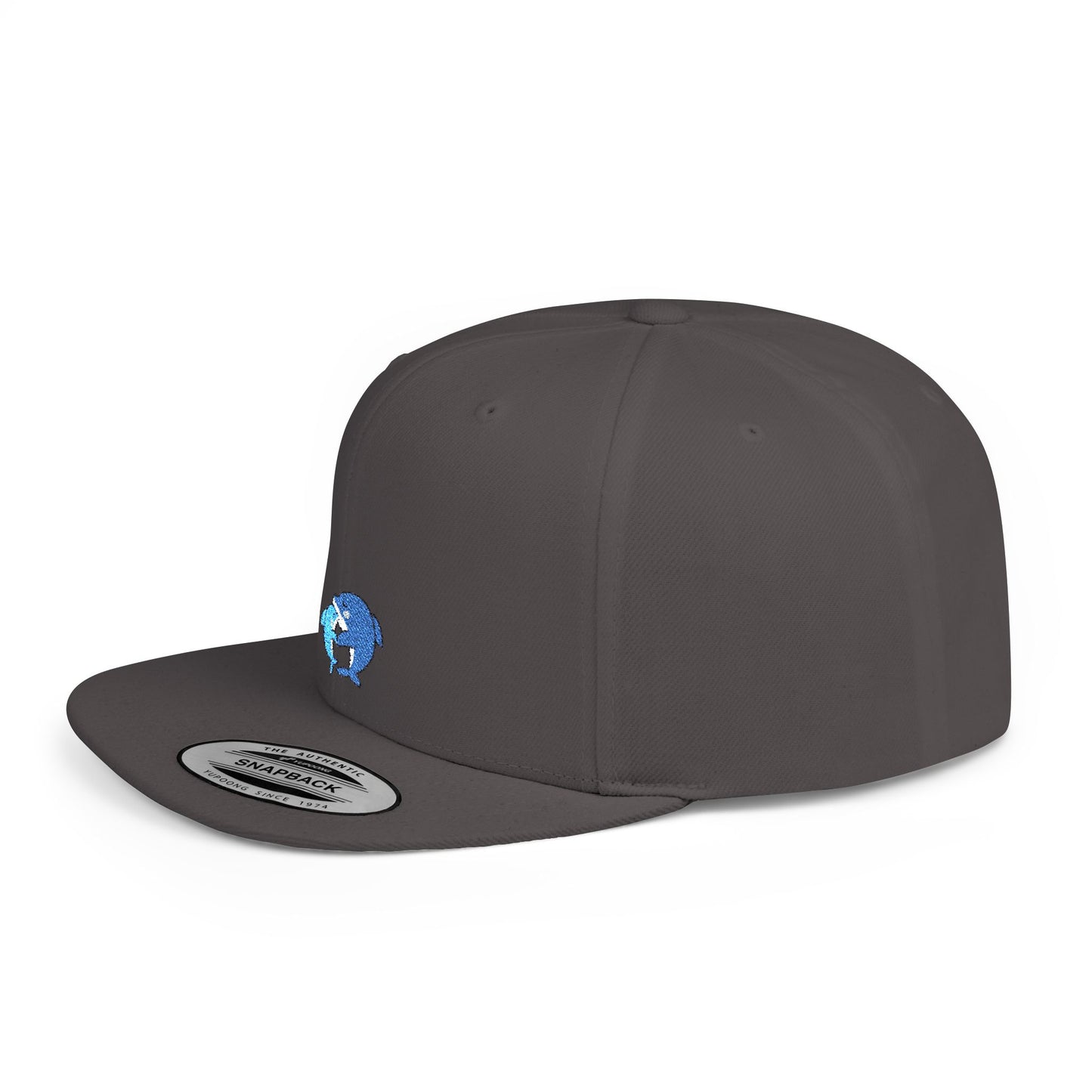 Icons Embroidered Dolphin Couple Flat Bill Snapback – Lightweight, Custom Fit, Premium Quality