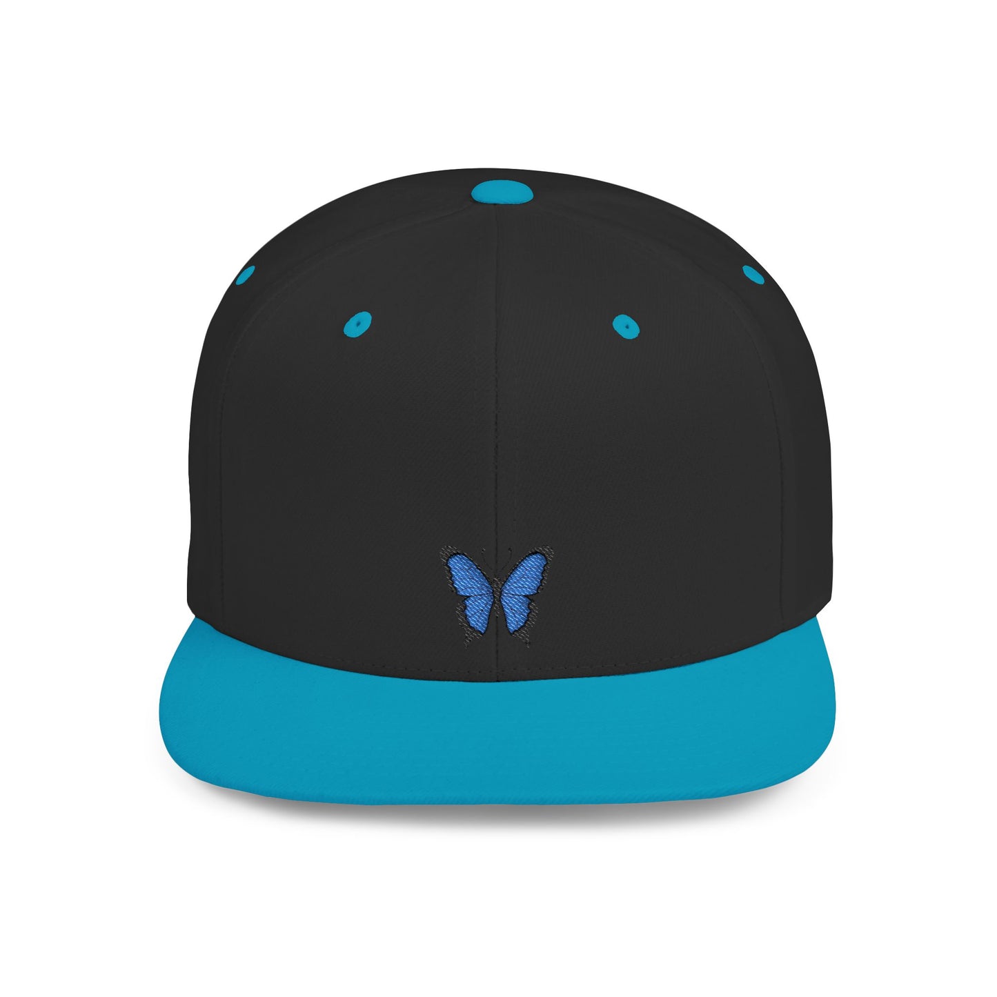 Icons Embroidered Butterfly Flat Bill Snapback – Lightweight, Custom Fit, Premium Quality
