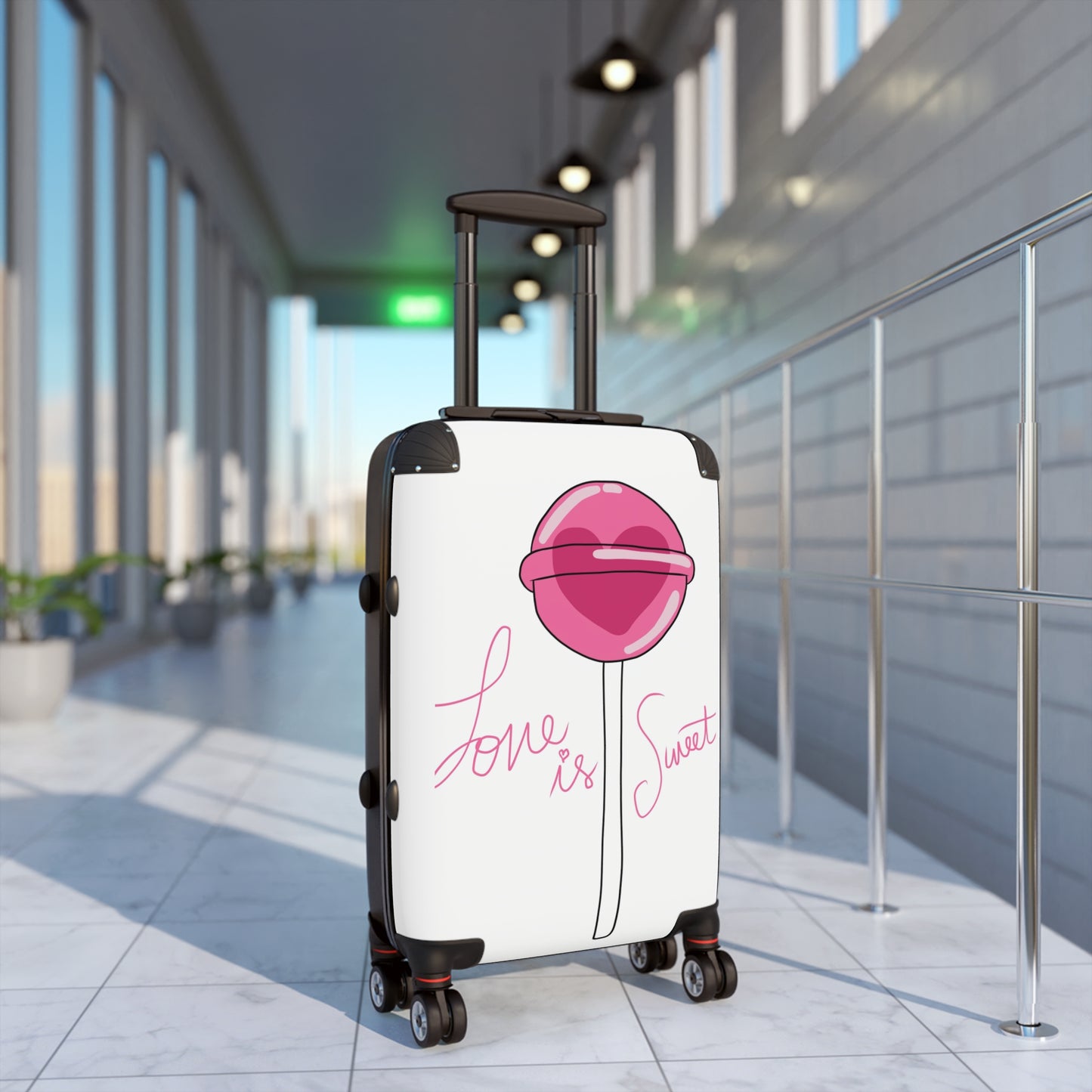 Love Lollipop Pink Art Carry-On Suitcase - Stylish Luggage for Travelers