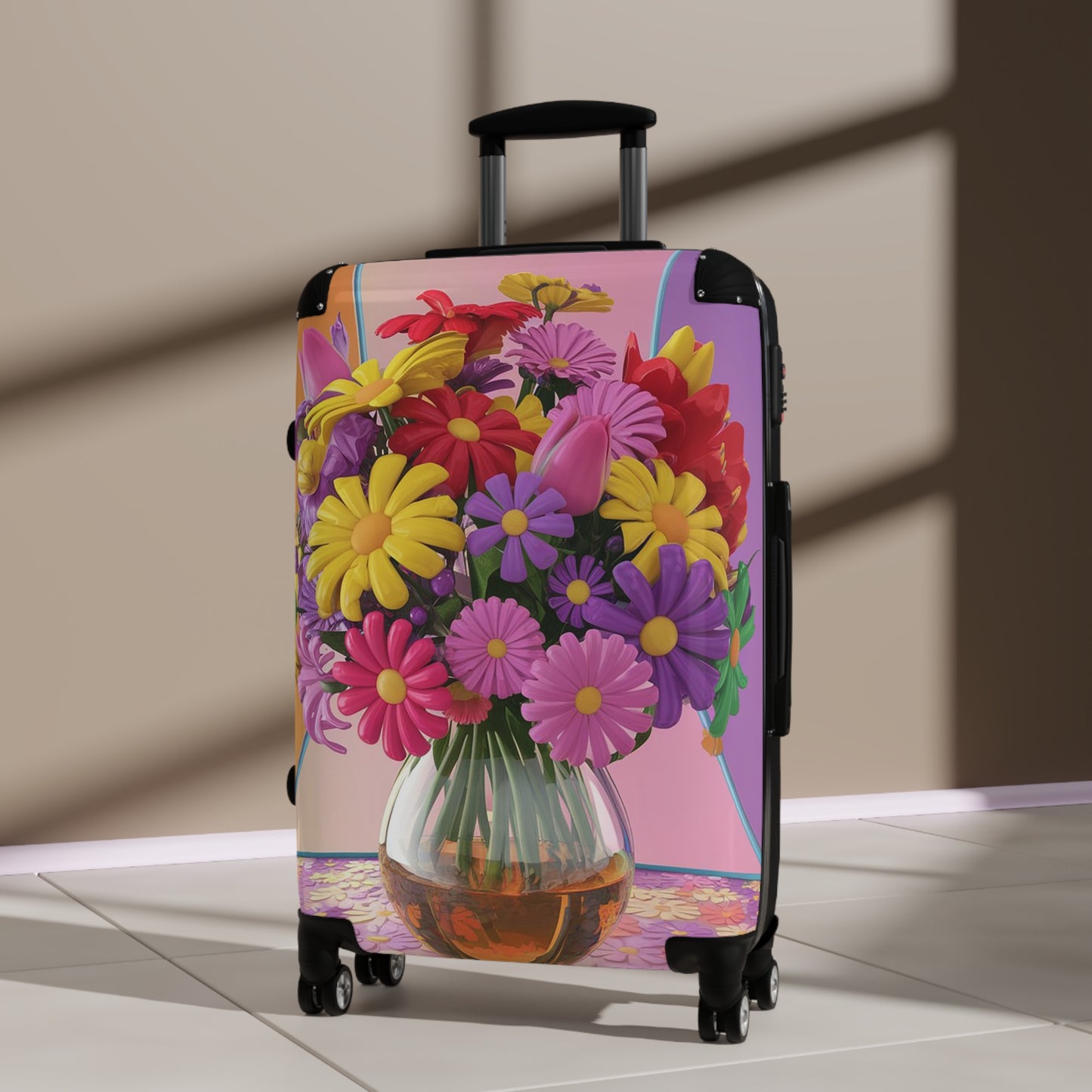 Nature Flowers Floral Set Colorful Art Carry-On Suitcase - Stylish Luggage for Travelers