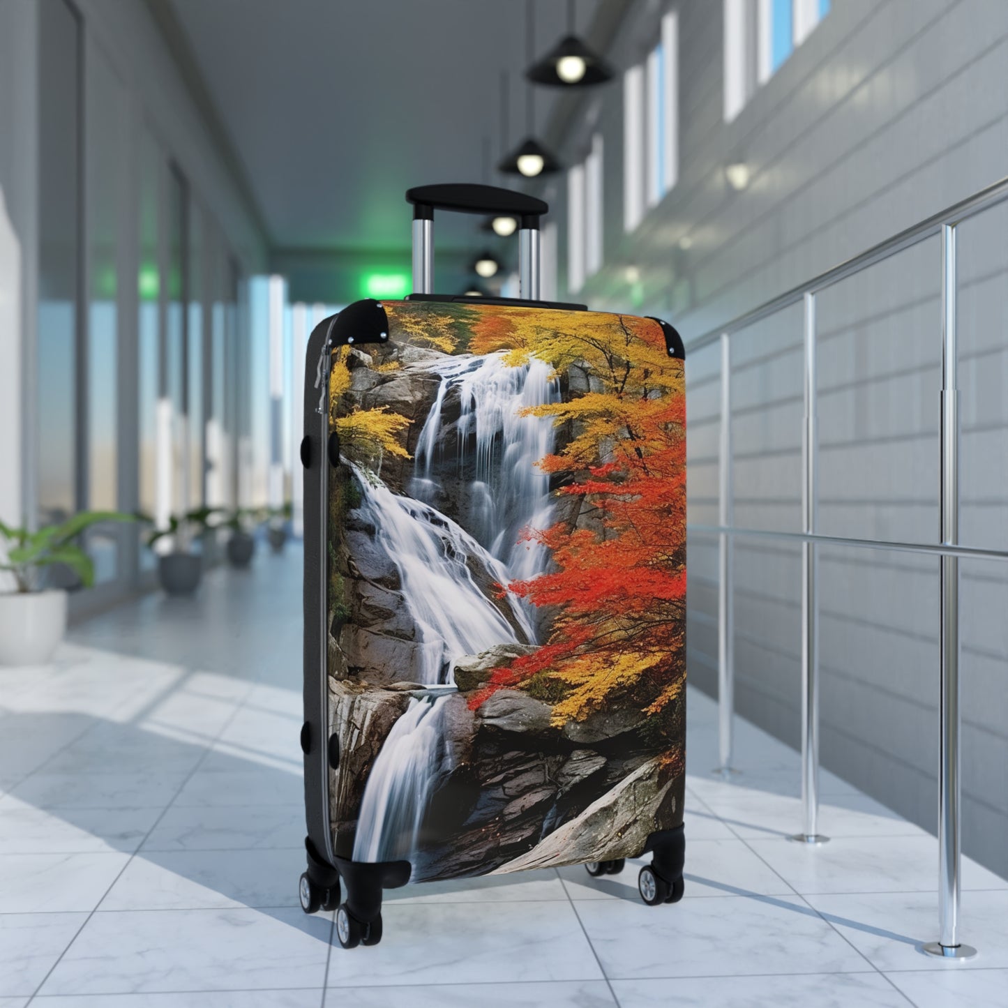 Nature Waterfalls Autumn And Falls Art Carry-On Suitcase - Stylish Luggage for Travelers