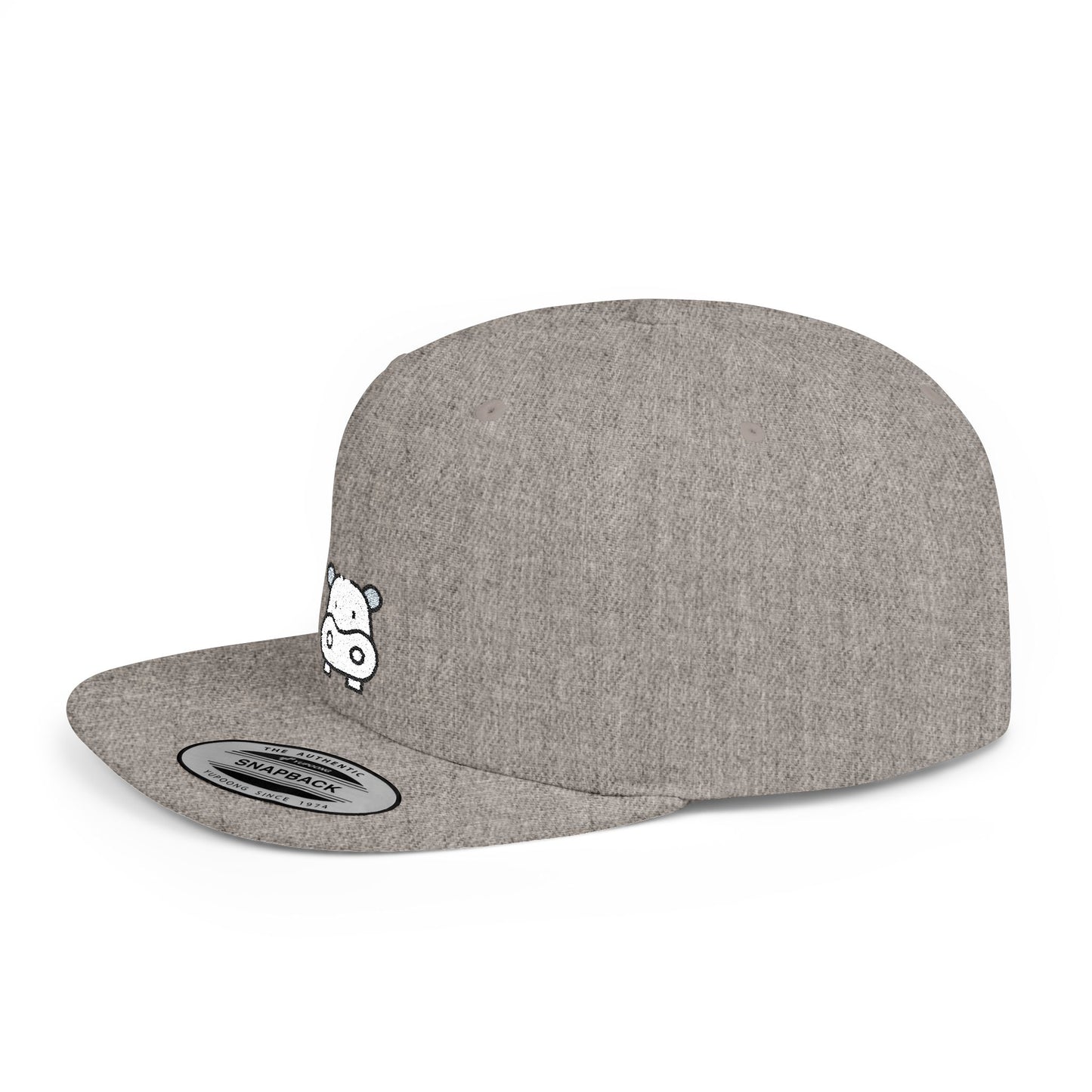 Icons Embroidered Hippopotamus Flat Bill Snapback – Lightweight, Custom Fit, Premium Quality