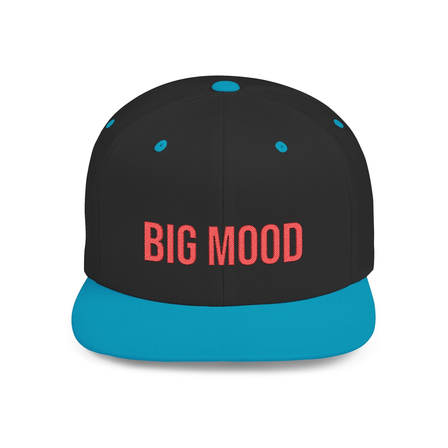 Text BIg Mood Flat Bill Snapback – Lightweight, Custom Fit, Premium Quality