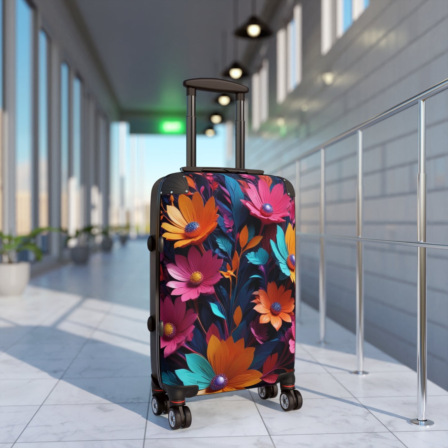 Nature Flowers Floral Colorful Art Carry-On Suitcase - Stylish Luggage for Travelers