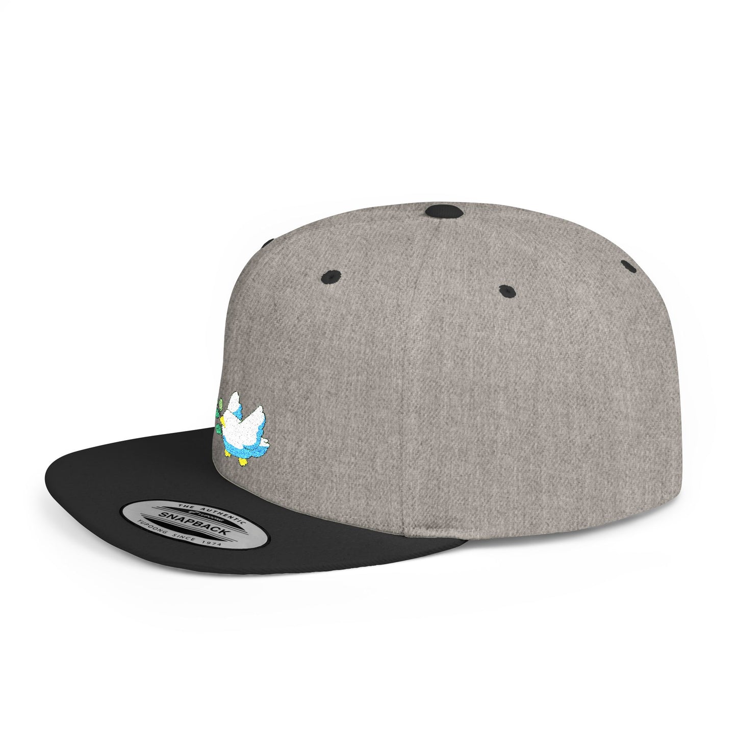 Icons Embroidered Bird Flat Bill Snapback – Lightweight, Custom Fit, Premium Quality