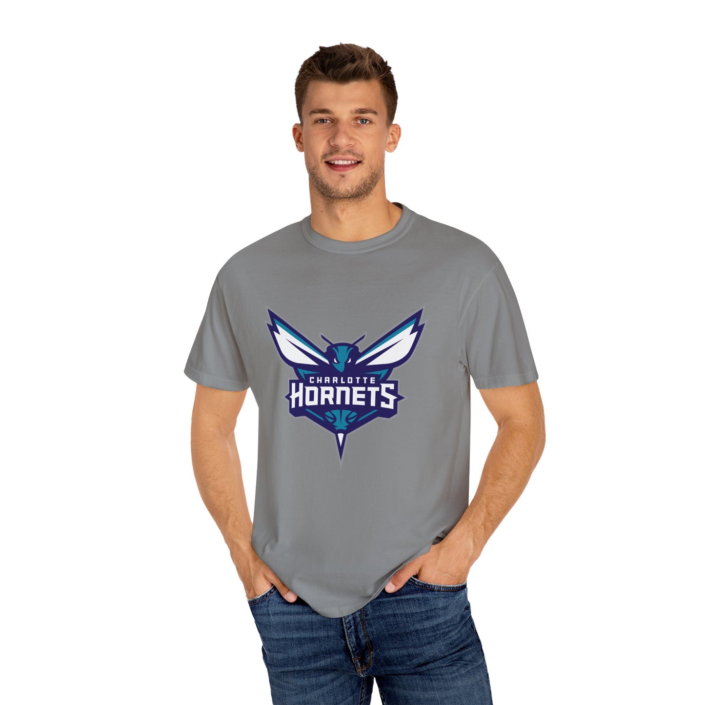 Charlotte Hornets Garment-Dyed T-Shirt – Premium Cotton Tee for Customization