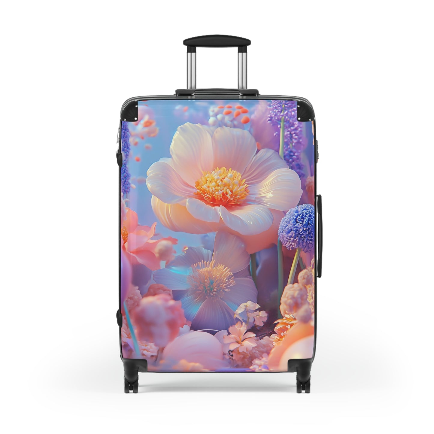 Nature Flowers Floral Lavender Spring Art Carry-On Suitcase - Stylish Luggage for Travelers
