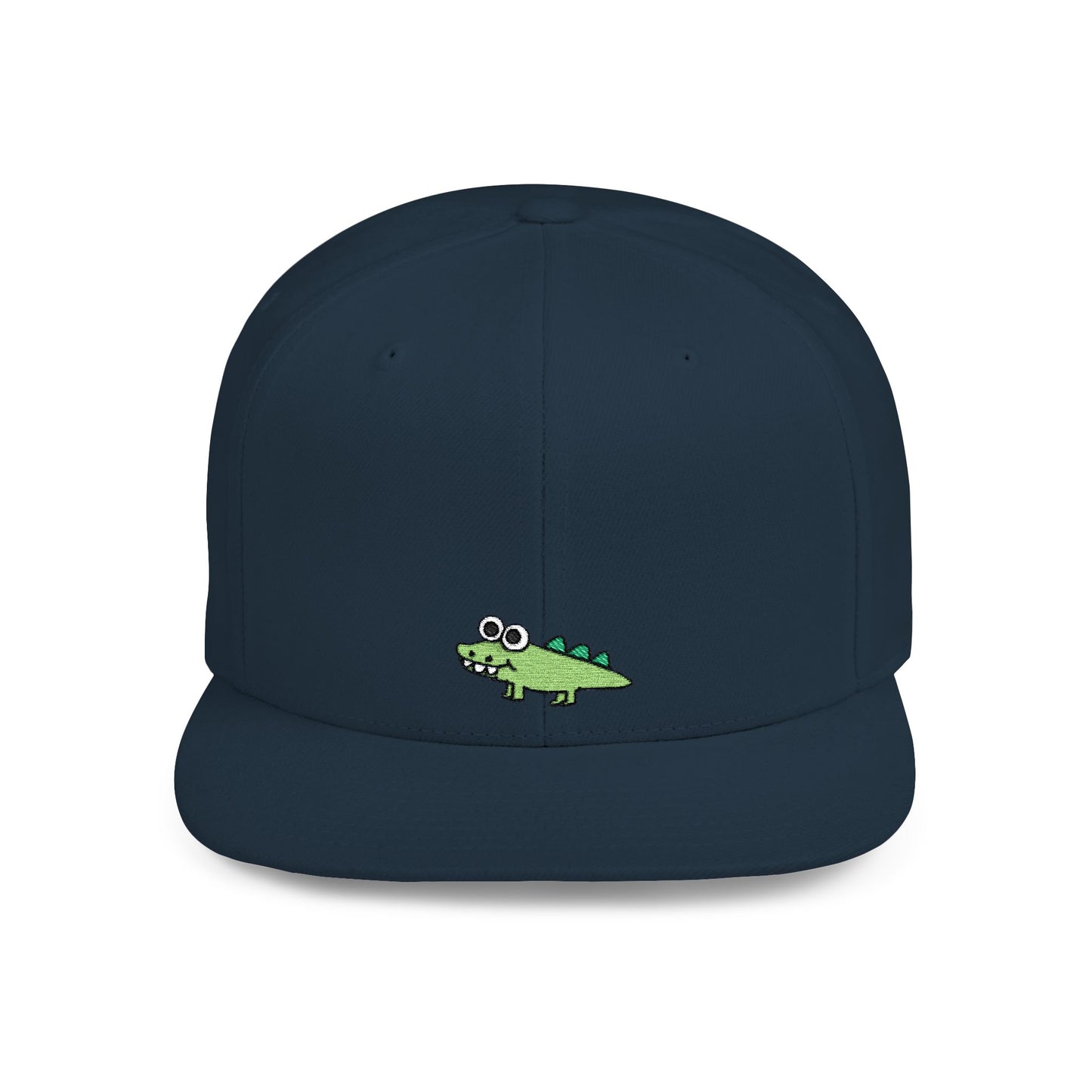 Icons Embroidered Crocodile Flat Bill Snapback – Lightweight, Custom Fit, Premium Quality