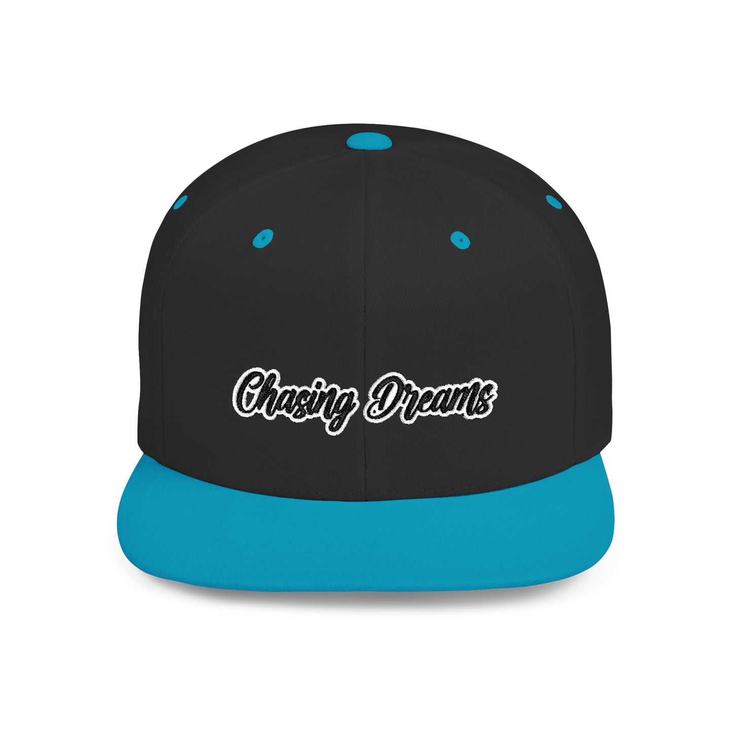 Text Chasing Dreams Flat Bill Snapback – Lightweight, Custom Fit, Premium Quality