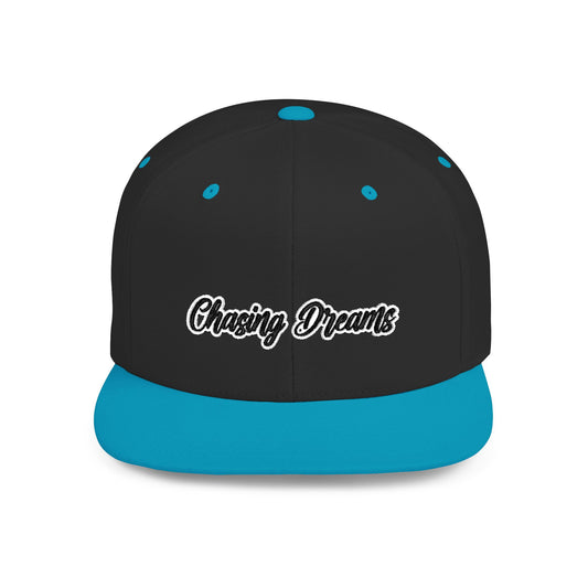Text Chasing Dreams Flat Bill Snapback – Lightweight, Custom Fit, Premium Quality