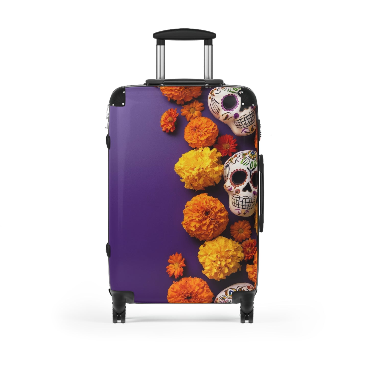 Nature Flowers Floral Skull Art Carry-On Suitcase - Stylish Luggage for Travelers