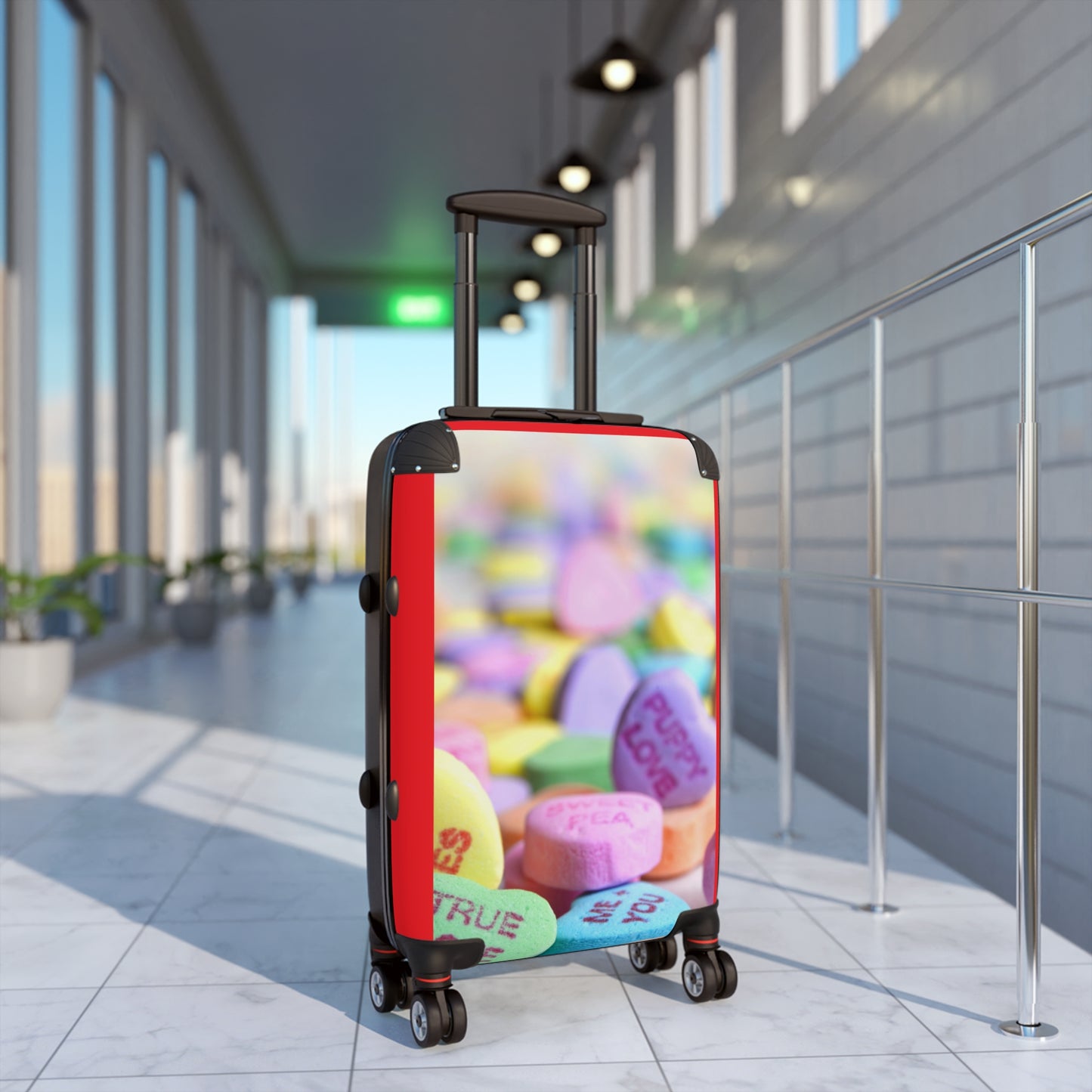 Love Heart Valentine Art Carry-On Suitcase - Stylish Luggage for Travelers