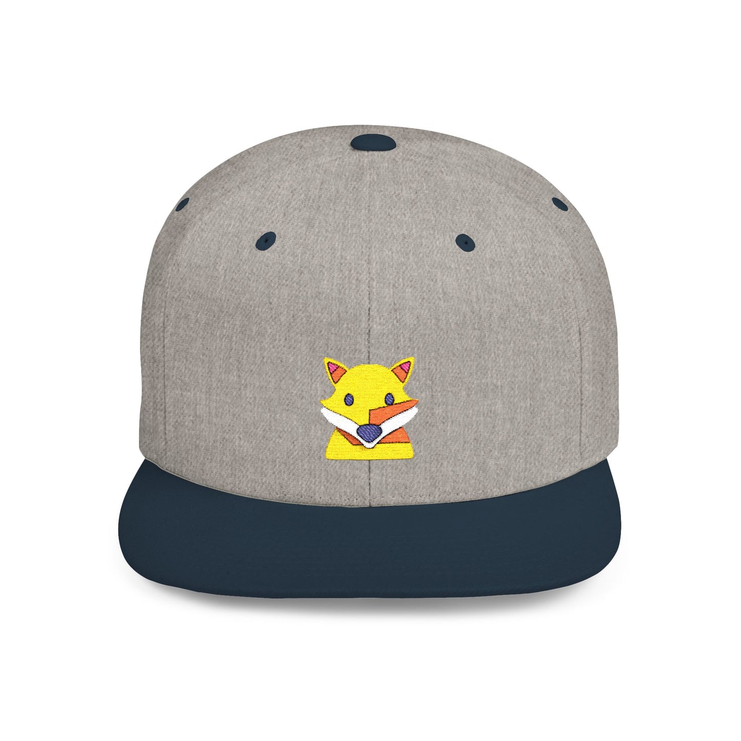 Icons Embroidered Fox Flat Bill Snapback – Lightweight, Custom Fit, Premium Quality