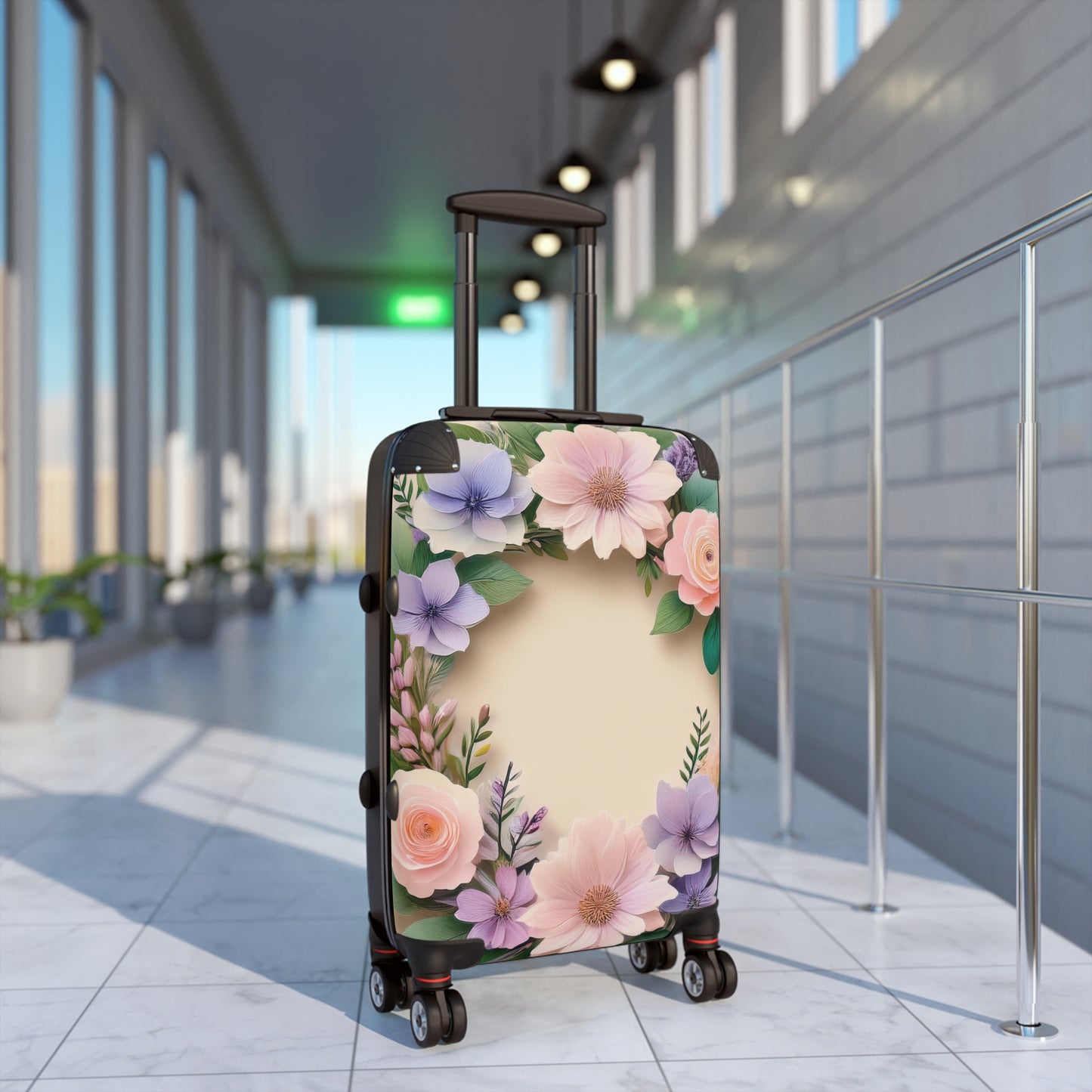Nature Floral Summer Paper Flowers Carry-On Suitcase - Stylish Luggage for Travelers
