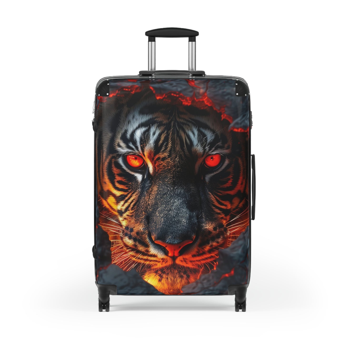 Animals Fire Tiger Face Carry-On Suitcase - Stylish Luggage for Travelers