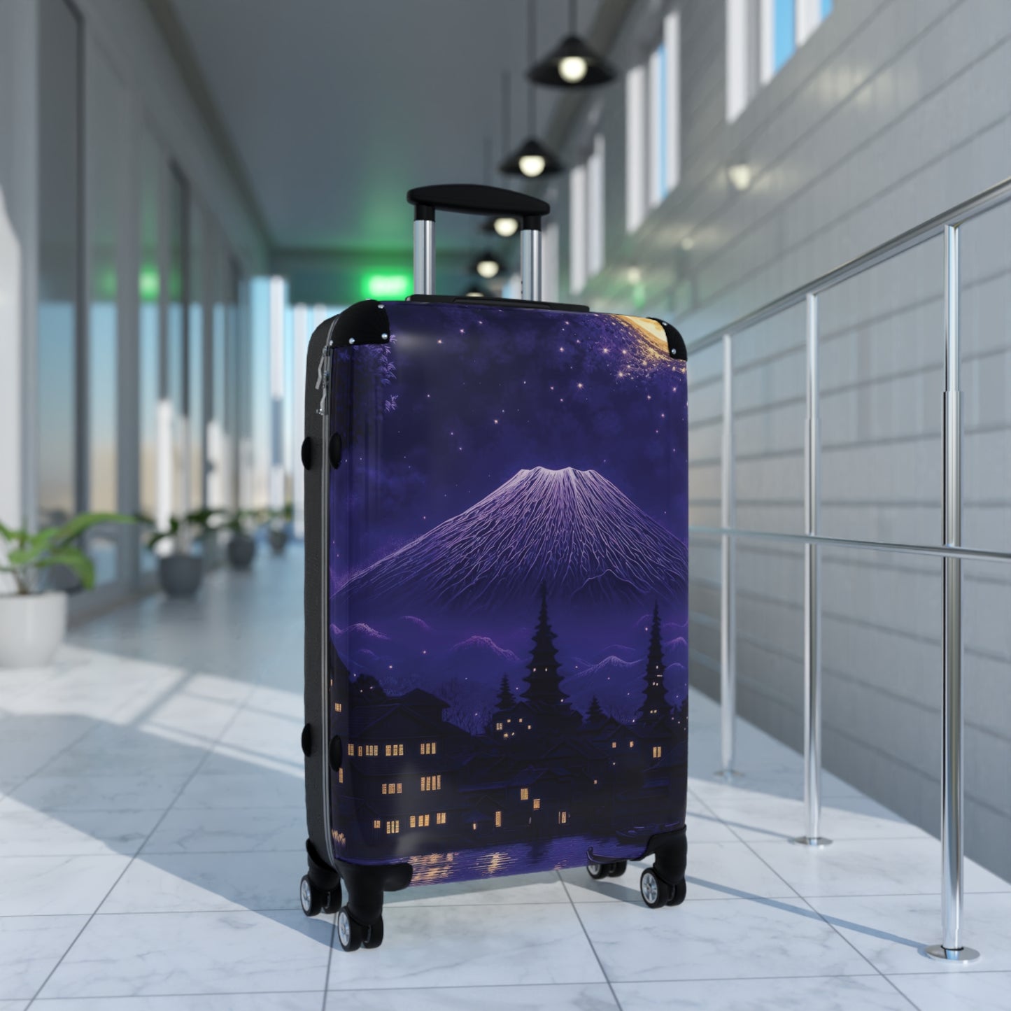 Art Mount Fuji Carry-On Suitcase - Stylish Luggage for Travelers