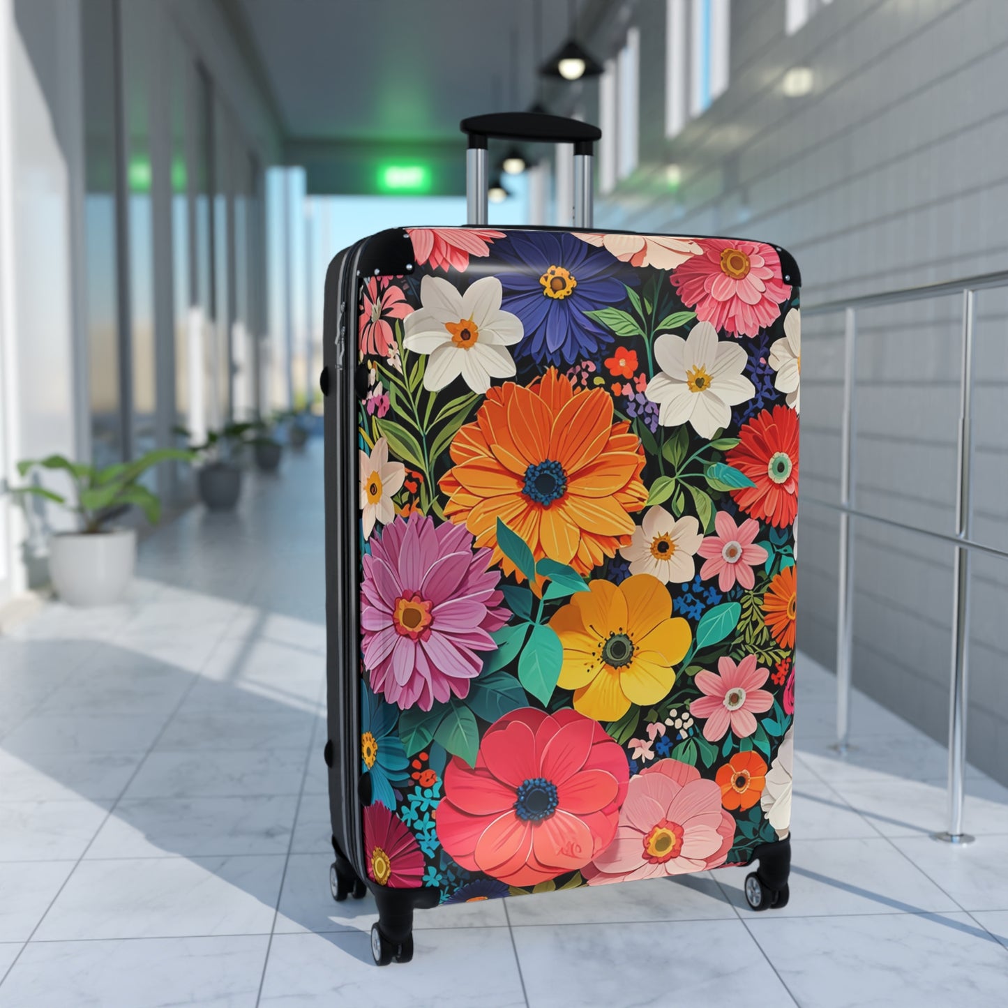 Nature Flowers Floral Art Carry-On Suitcase - Stylish Luggage for Travelers