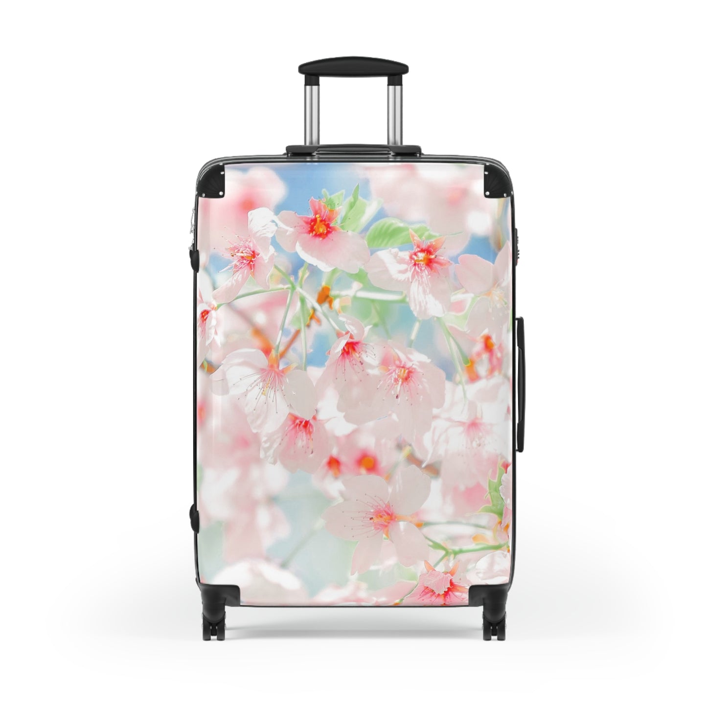Nature Flowers Floral Red and Pink Blossom Art Carry-On Suitcase - Stylish Luggage for Travelers