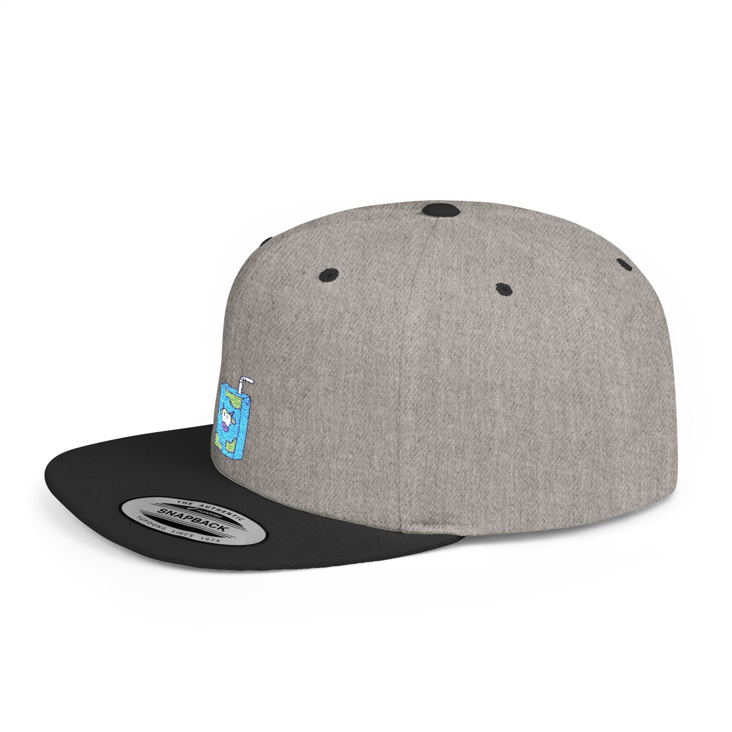 Icons Embroidered Milk Box Flat Bill Snapback – Lightweight, Custom Fit, Premium Quality