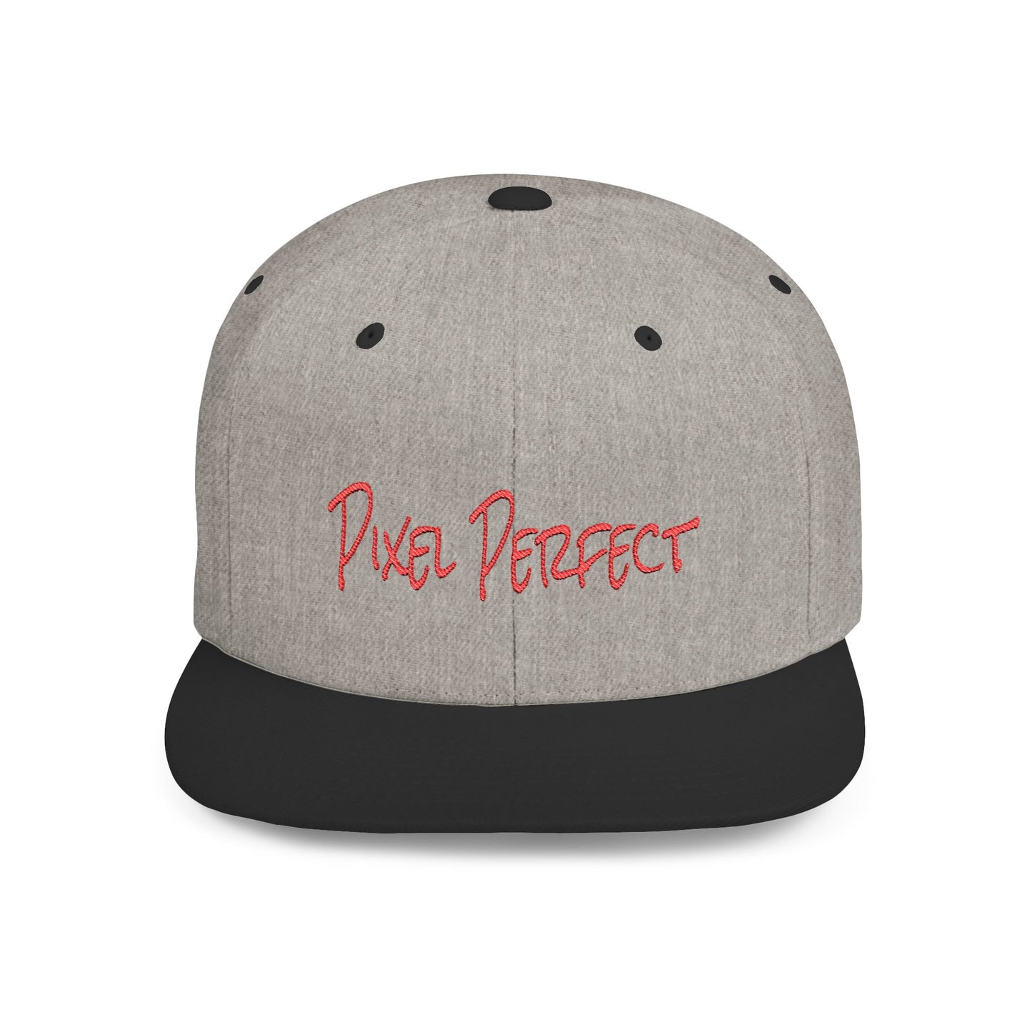 Text Pixel Perfect Flat Bill Snapback – Lightweight, Custom Fit, Premium Quality