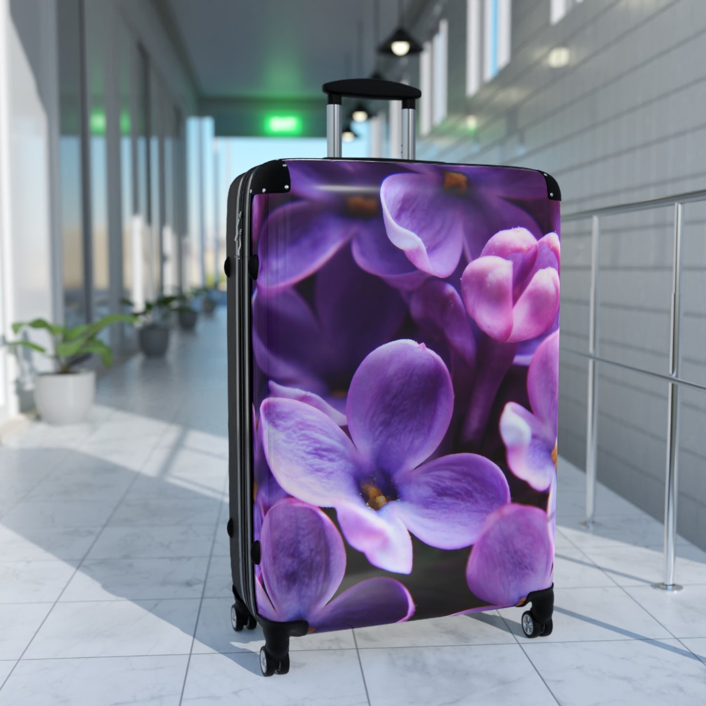 Nature Flowers Floral Tiny Purple Art Carry-On Suitcase - Stylish Luggage for Travelers
