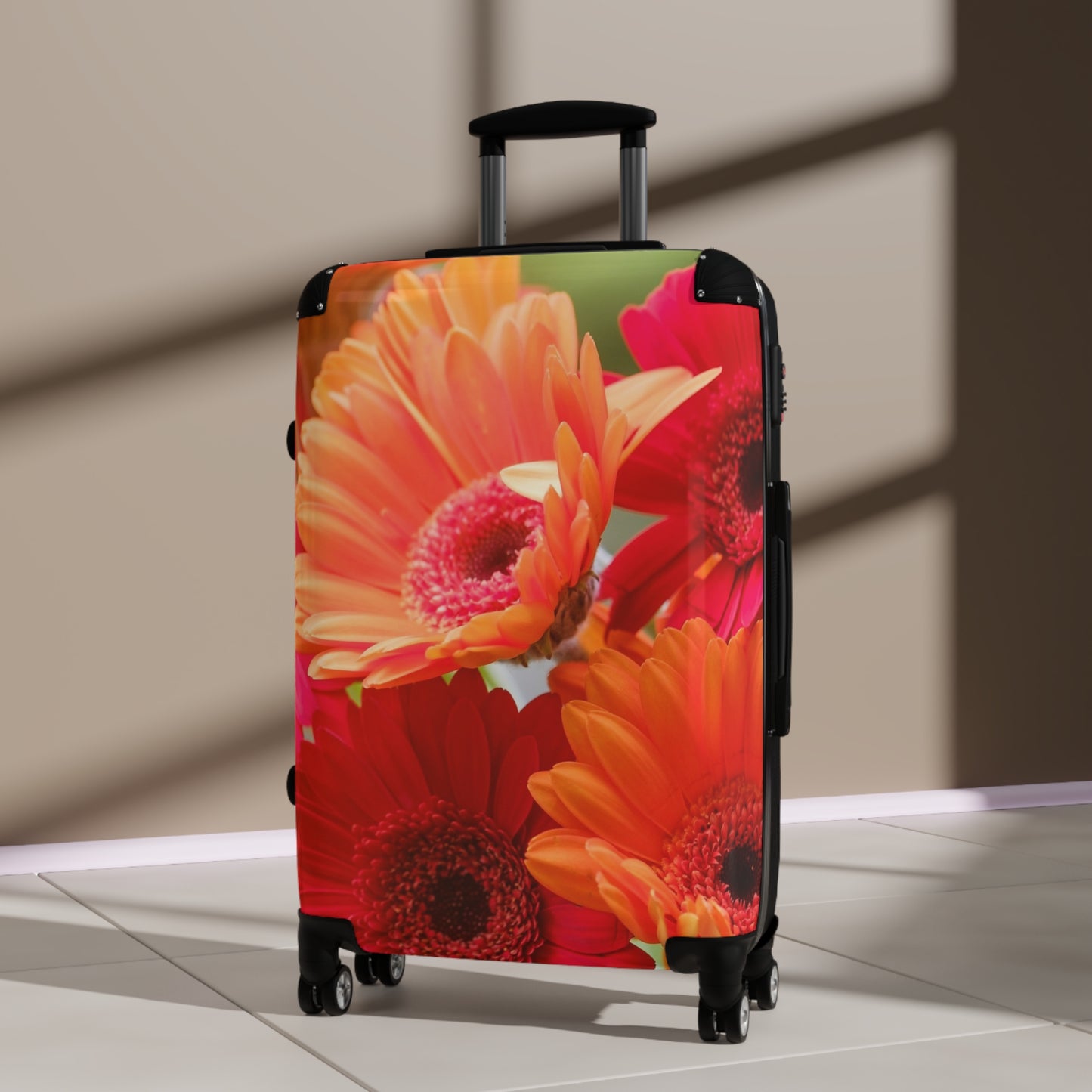 Nature Flowers Floral Gerbera Daisy Art Carry-On Suitcase - Stylish Luggage for Travelers