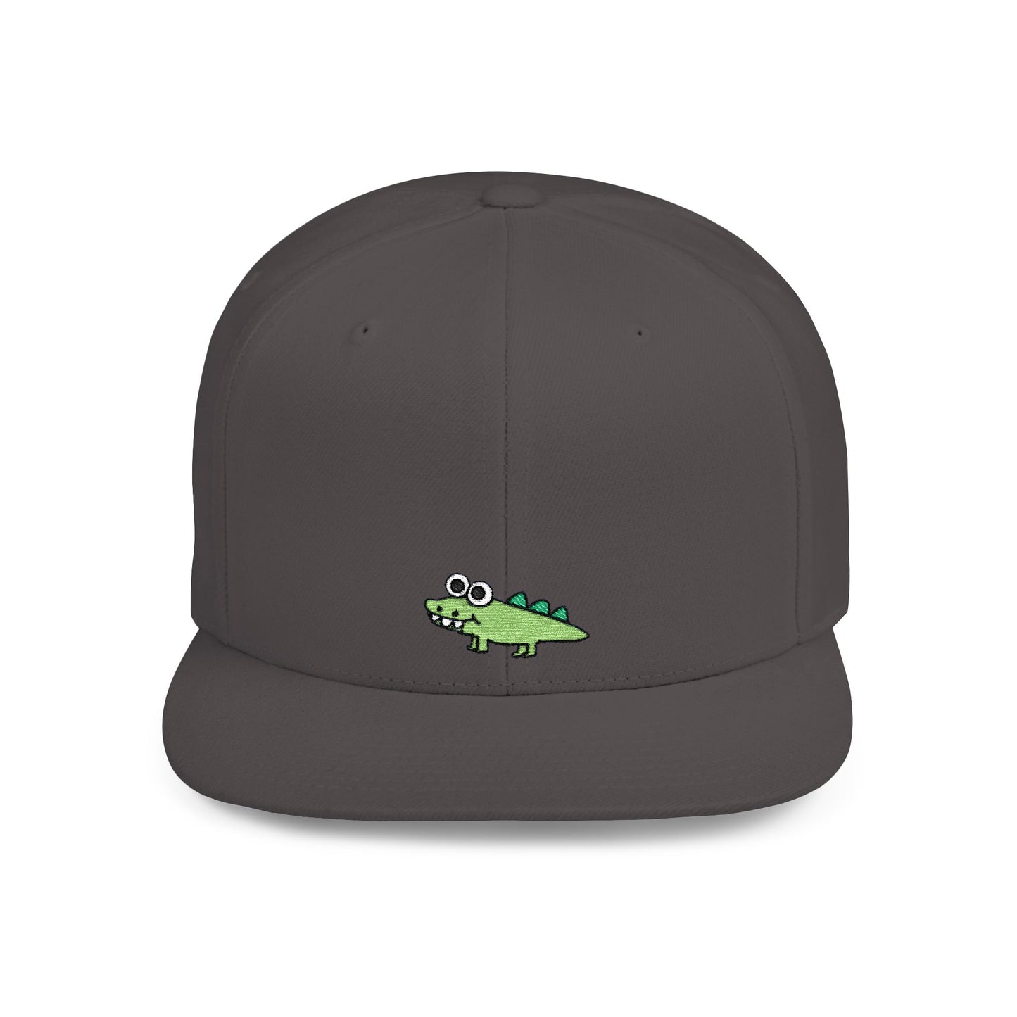 Icons Embroidered Crocodile Flat Bill Snapback – Lightweight, Custom Fit, Premium Quality