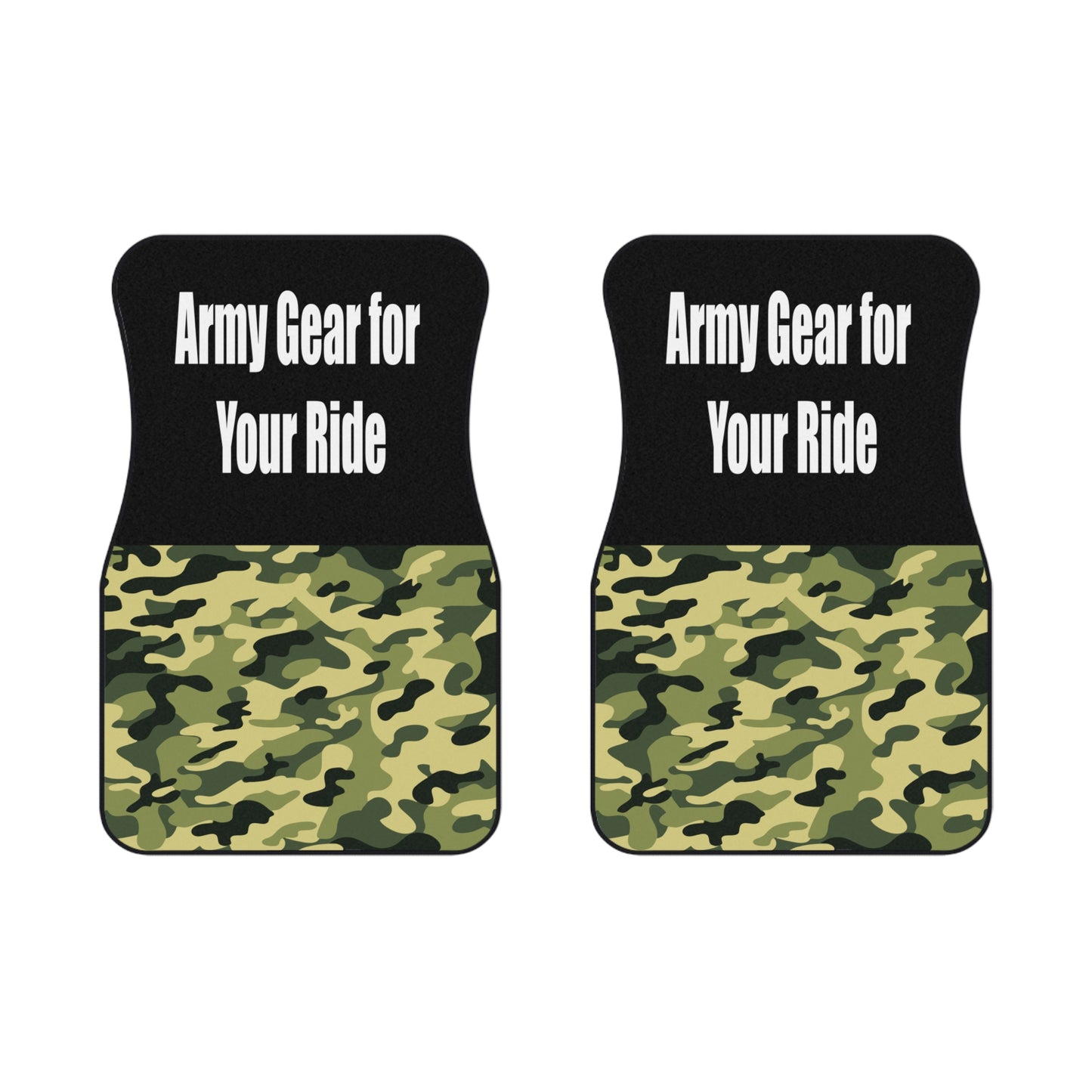Army Gear for Your Ride Car Floor Mats – 2-Piece Front Set, Durable & Stylish, Universal Fit