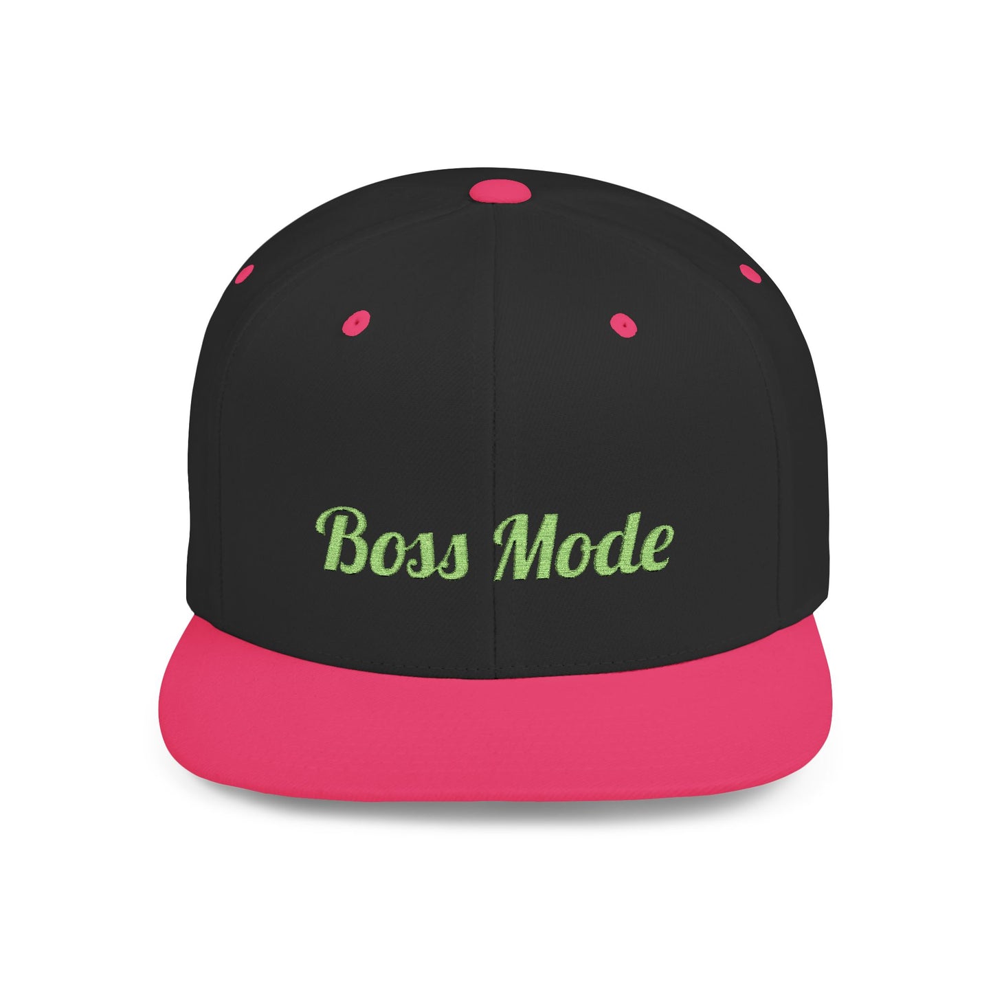 Text Boss Mode Flat Bill Snapback – Lightweight, Custom Fit, Premium Quality