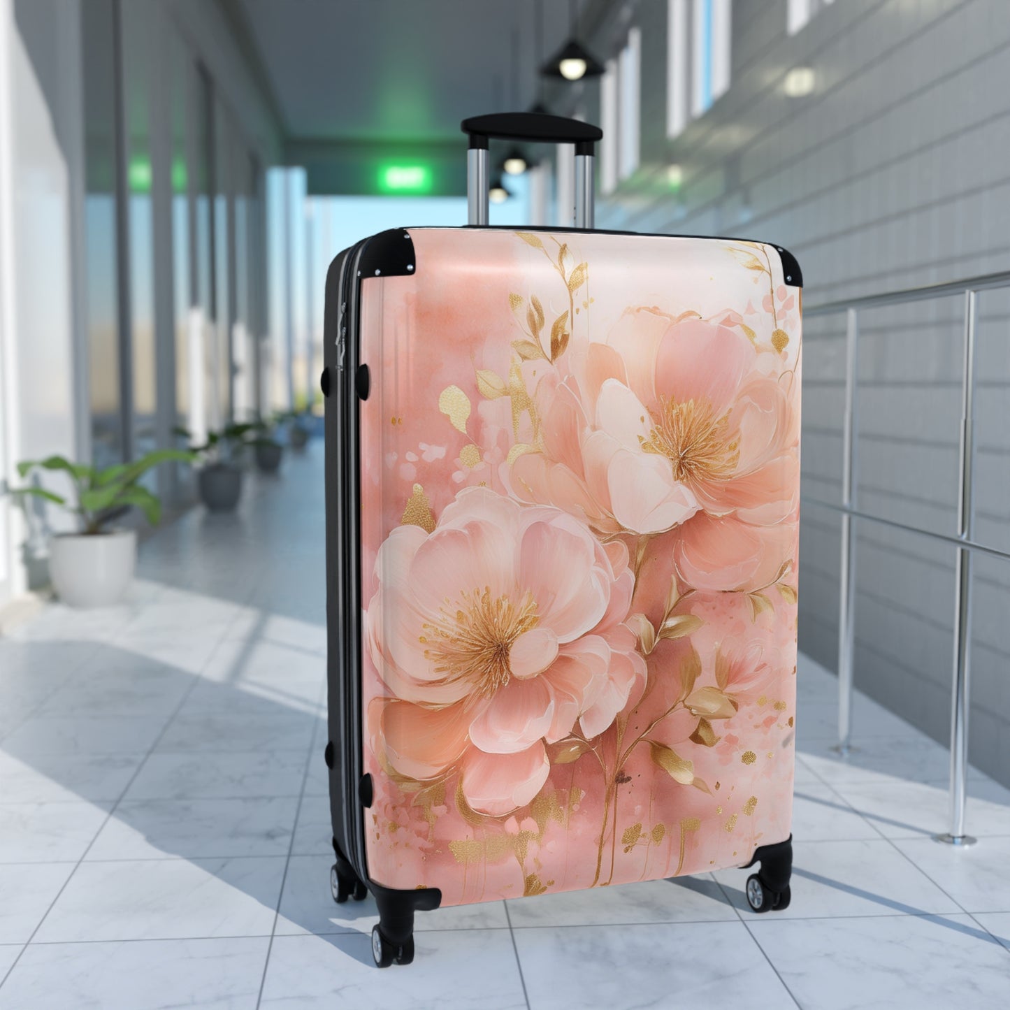 Nature Flowers Floral Pink Flowers Carry-On Suitcase - Stylish Luggage for Travelers
