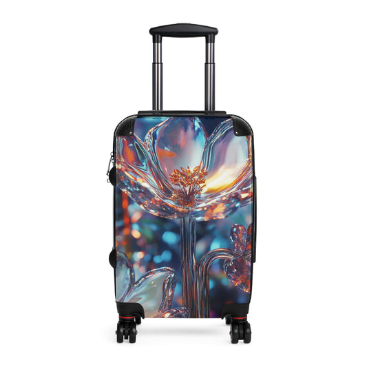 Nature Flowers Floral Petals Glass Art Carry-On Suitcase - Stylish Luggage for Travelers
