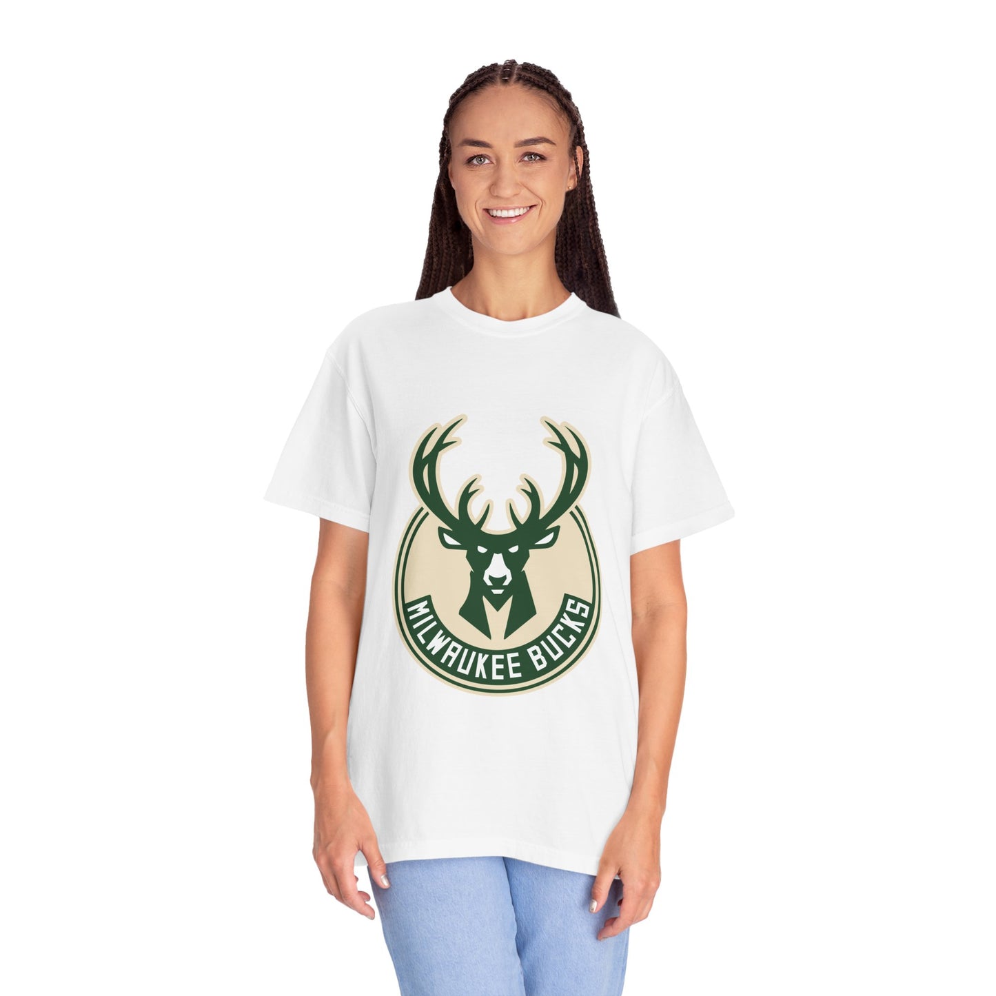 Milwaukee Bucks NBA Garment-Dyed T-Shirt – Premium Cotton Tee for Customization