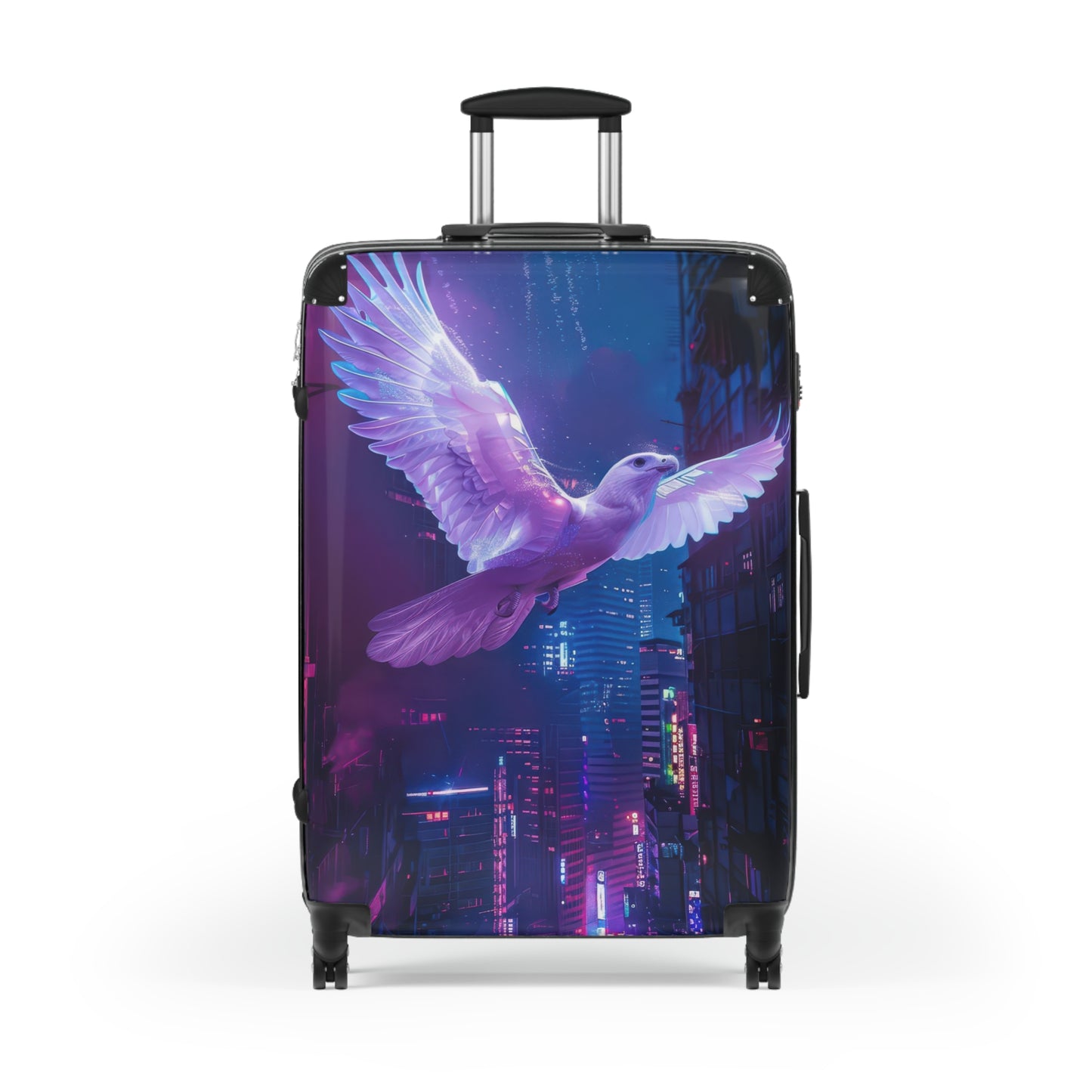 Animals Bird Glowing Purple Art Carry-On Suitcase - Stylish Luggage for Travelers