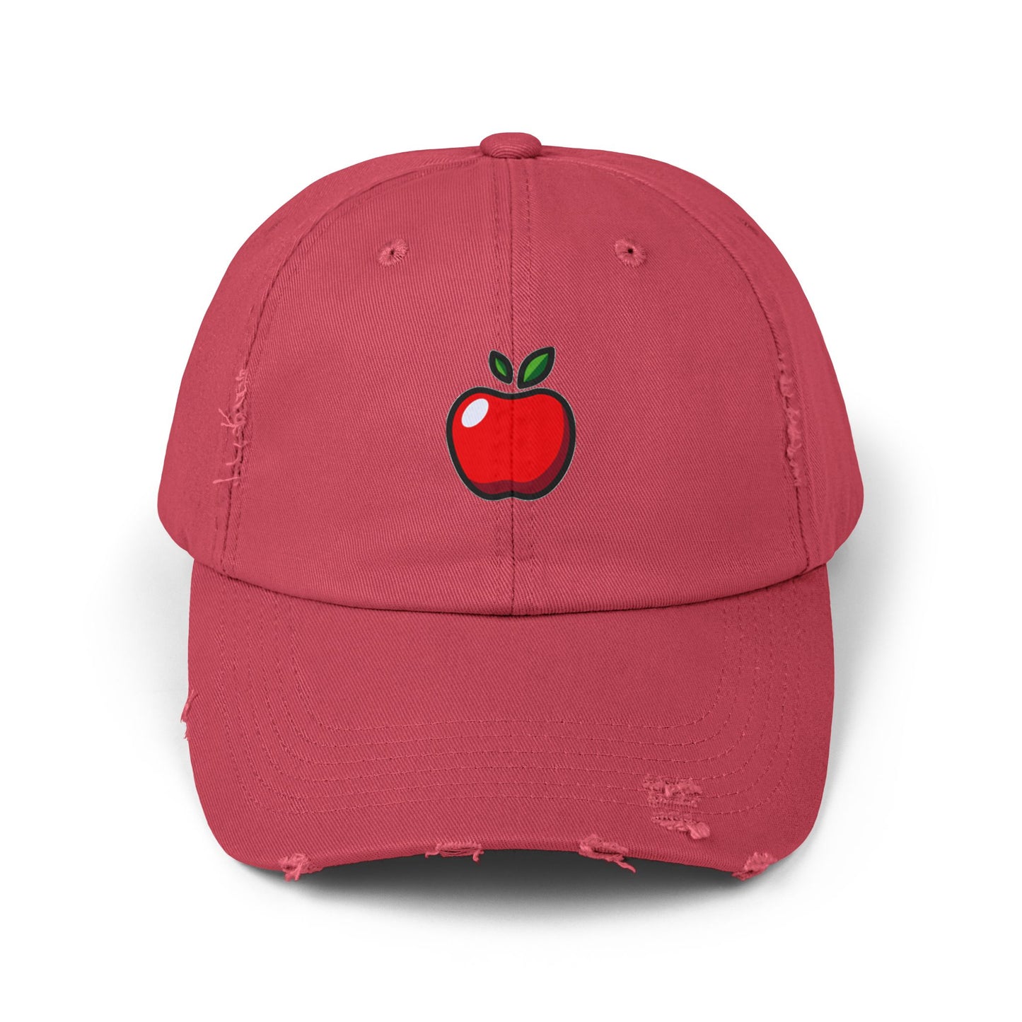Apple Vintage Distressed Dad Hat Unisex Adjustable Cotton Twill Baseball Cap for Casual Everyday Wear